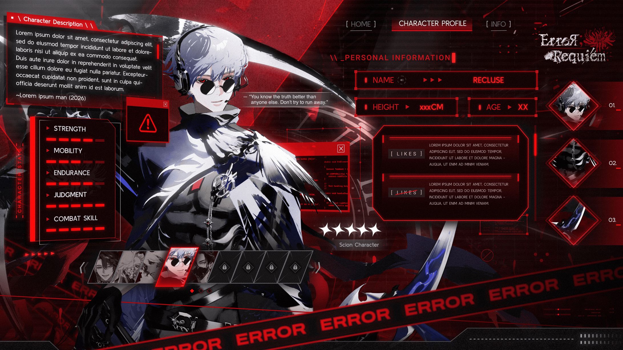 CODE:047 - Persona Virche (Visual Novel Games Slides Graphic)-1