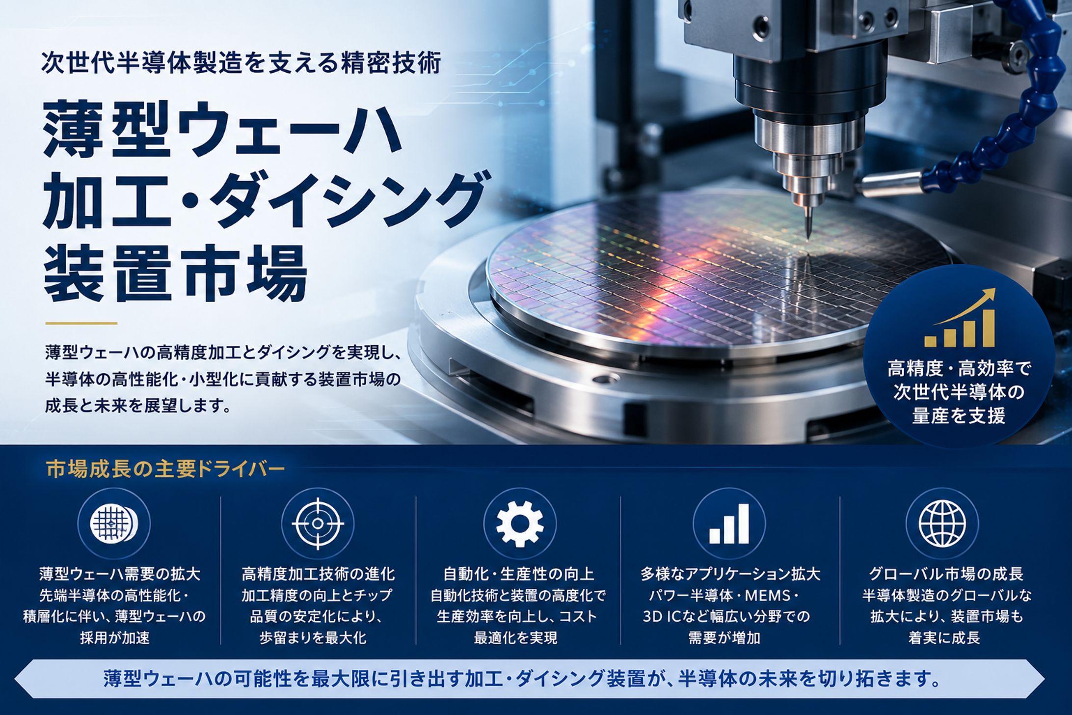 世界の薄型ウェーハ加工・ダイシング装置業界：調査・シェア・市場規模・成長性・需要・主要メーカーに関するレポート-予測2025-2037年-1