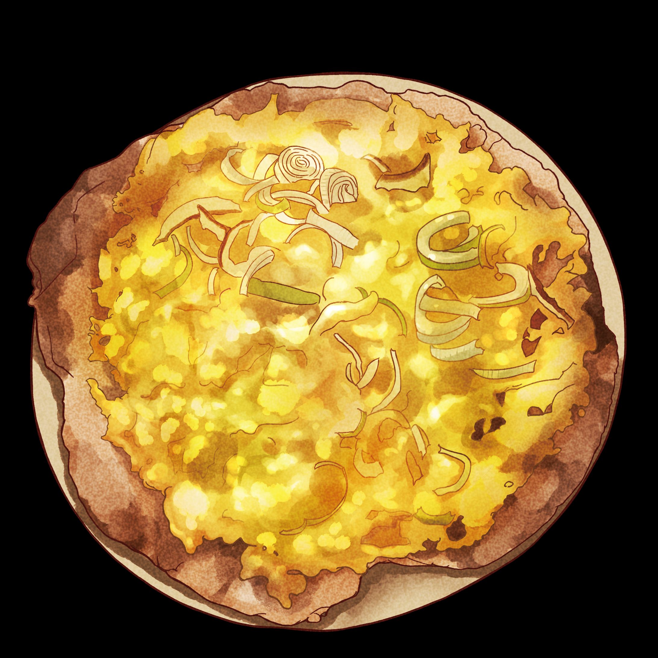 【メニューイラスト】ホタテ貝焼き味噌【お仕事】-1