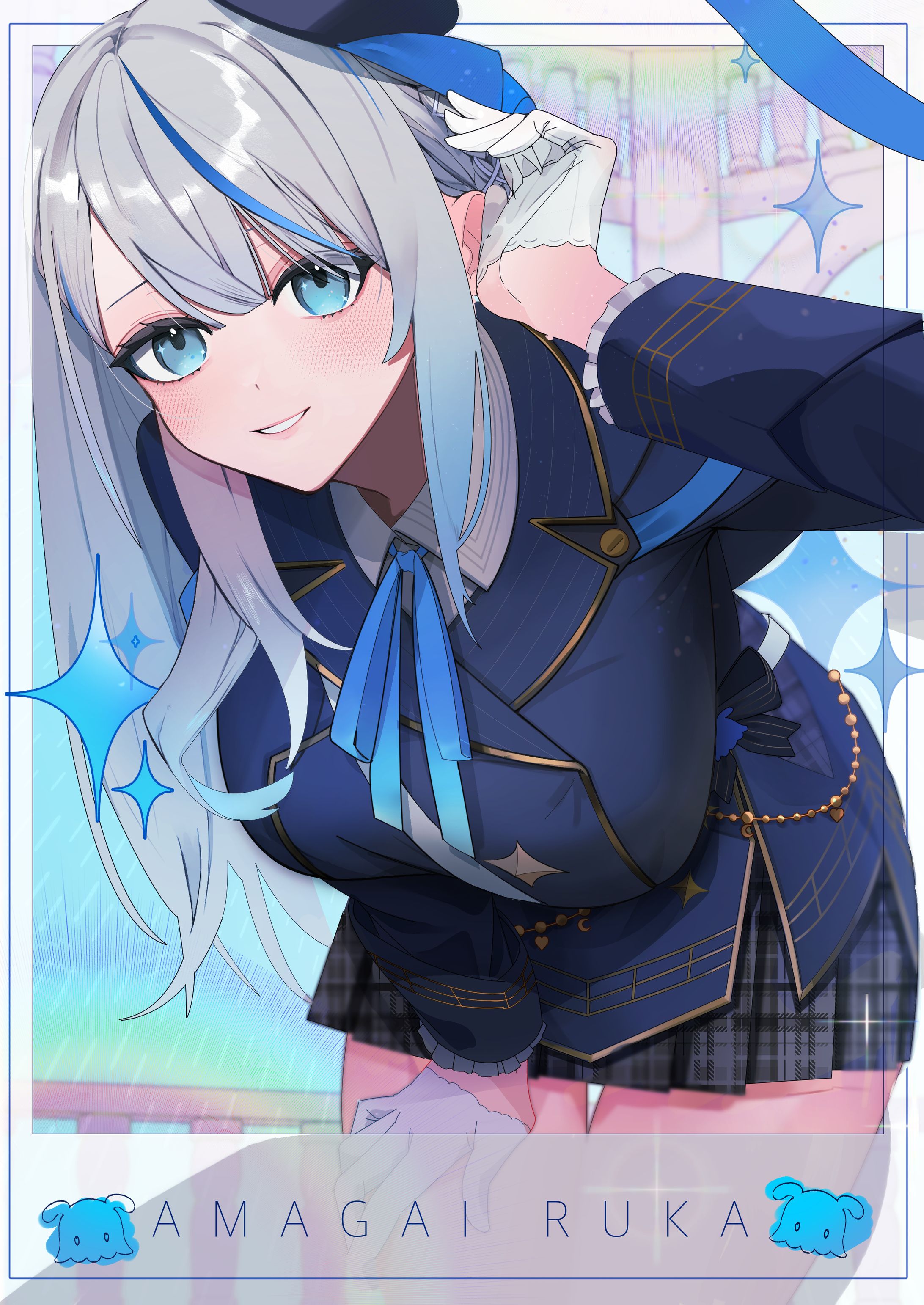 あまがいるか_二次創作　ラフから完成まで-1