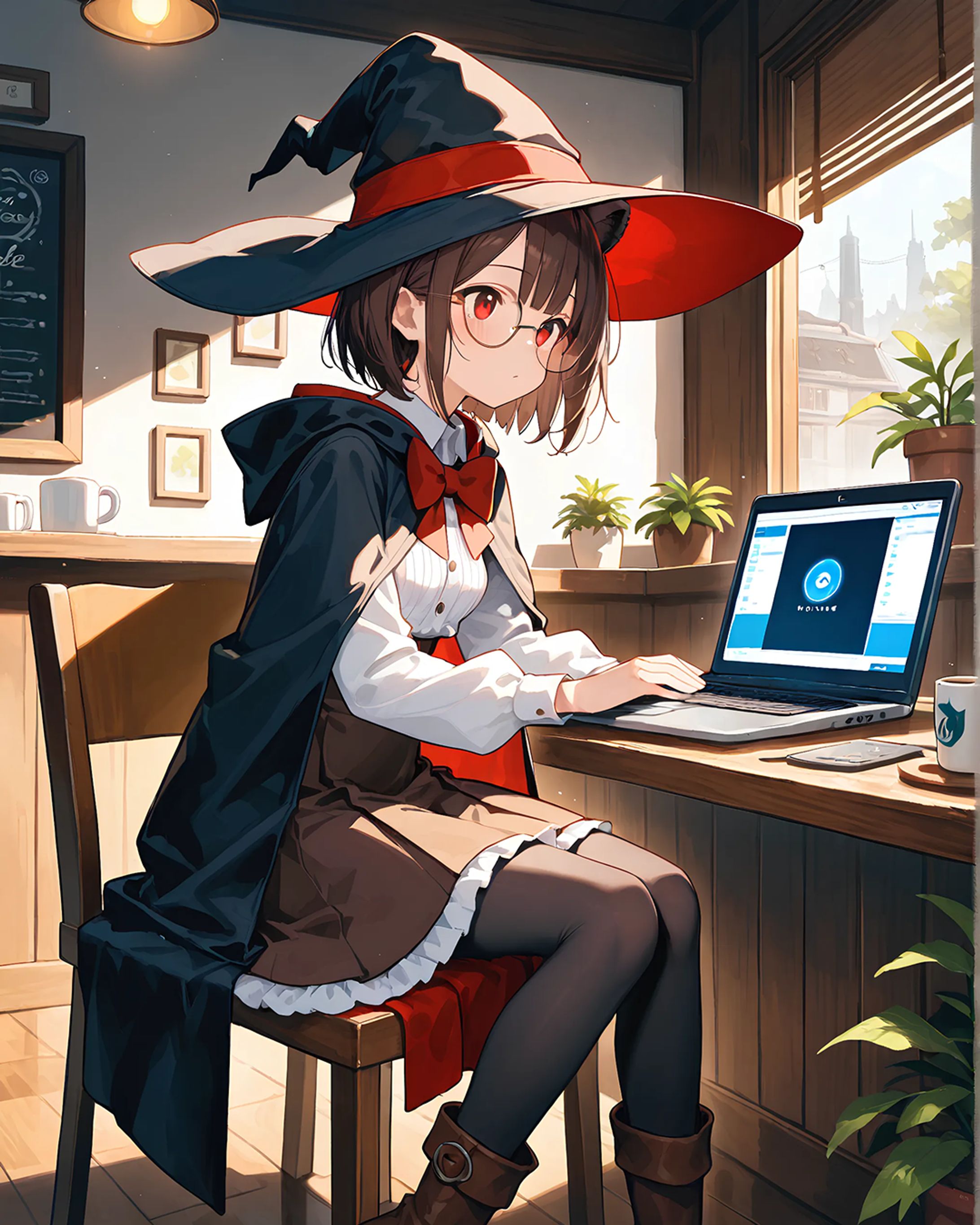 カフェでお仕事-1