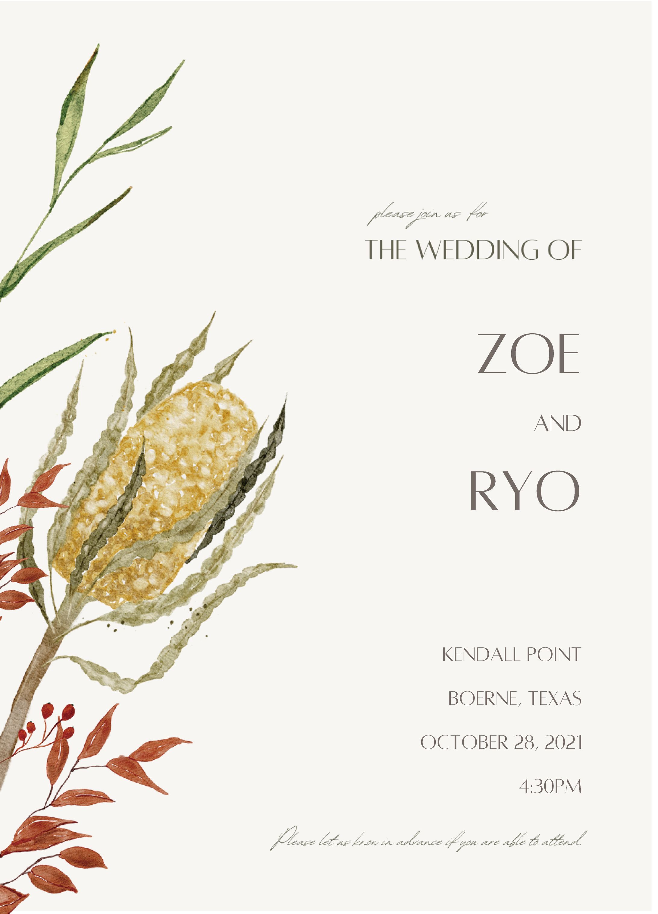 招待状（イラスト・デザイン）-1