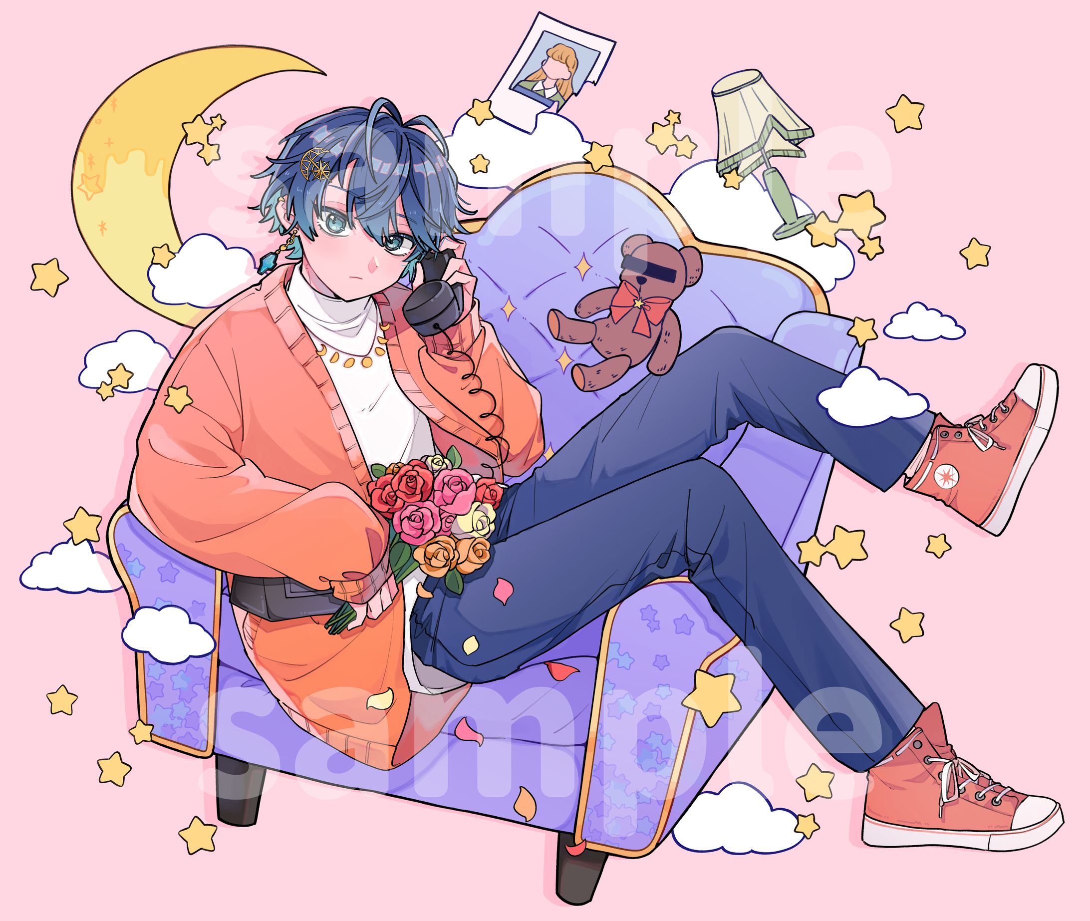 歌ってみた動画用イラスト-1