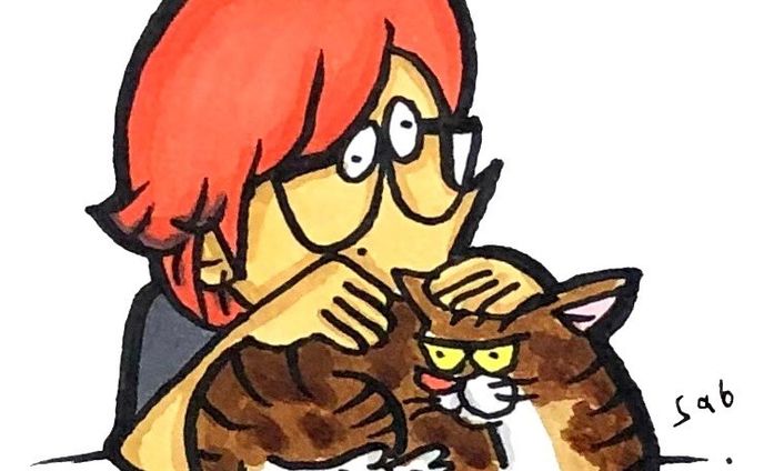 A red-hair girl and her cat.
#drawing #illustration #art #artwork #cat #cartoon #イラスト #落書き #イラストレーター #絵 #アート #カートゥーン #女の子イラスト #ガールズイラスト #猫 #猫イラスト