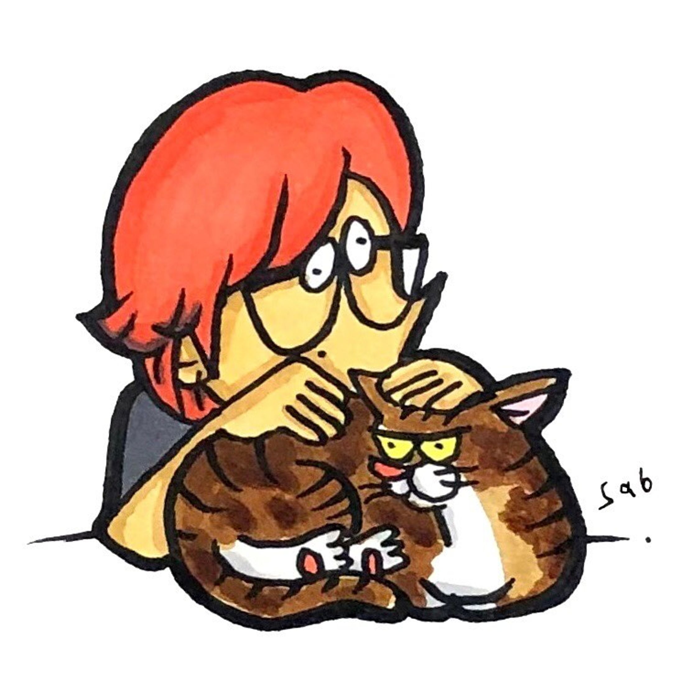 A red-hair girl and her cat.
#drawing #illustration #art #artwork #cat #cartoon #イラスト #落書き #イラストレーター #絵 #アート #カートゥーン #女の子イラスト #ガールズイラスト #猫 #猫イラスト-1