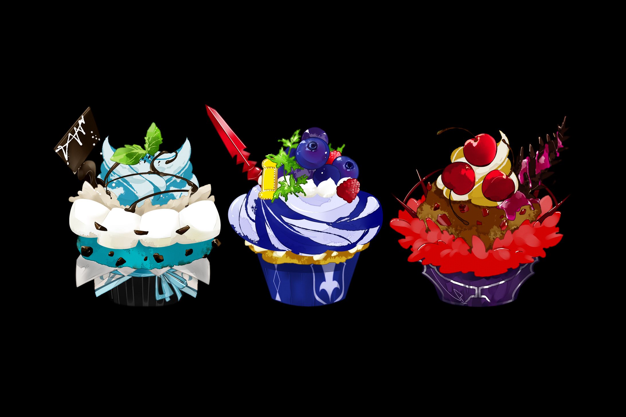 キャラクターモチーフsweetsイラスト-1