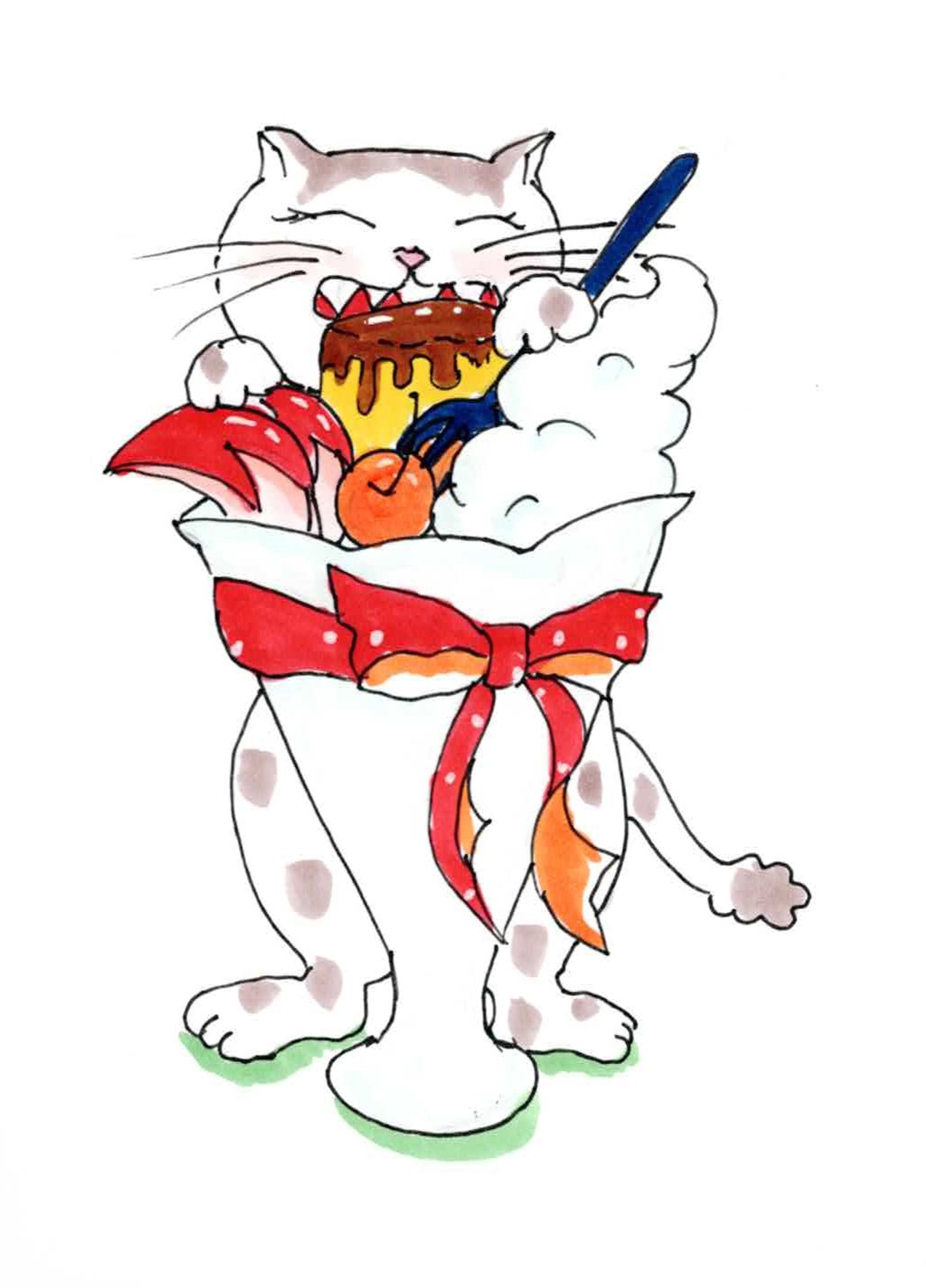 猫とお菓子-1