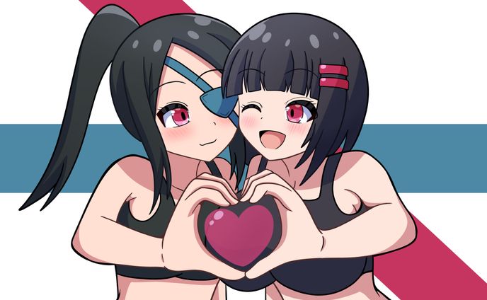うちの子でポーズ練習：らえな＆りあすver