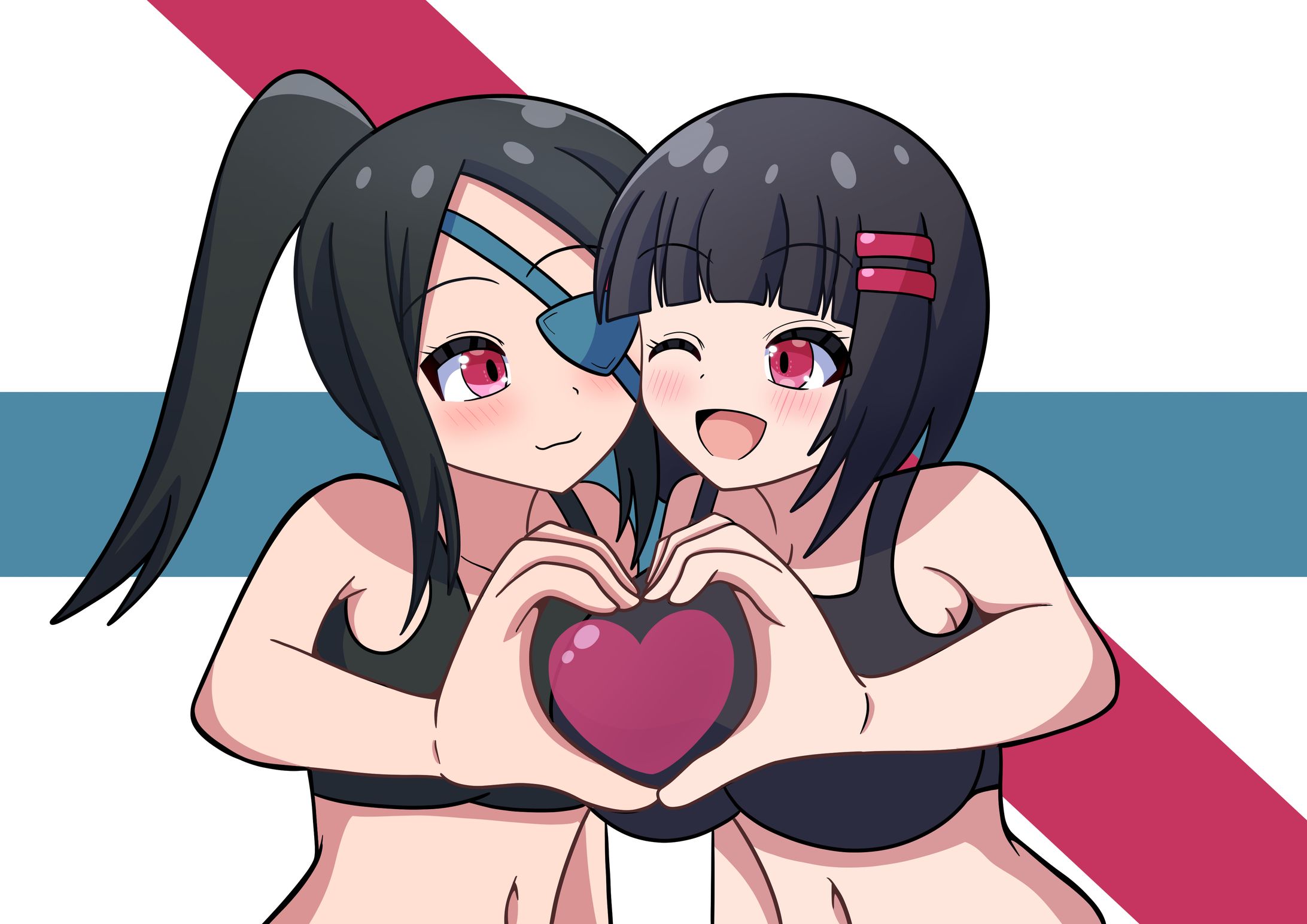 うちの子でポーズ練習：らえな＆りあすver-1