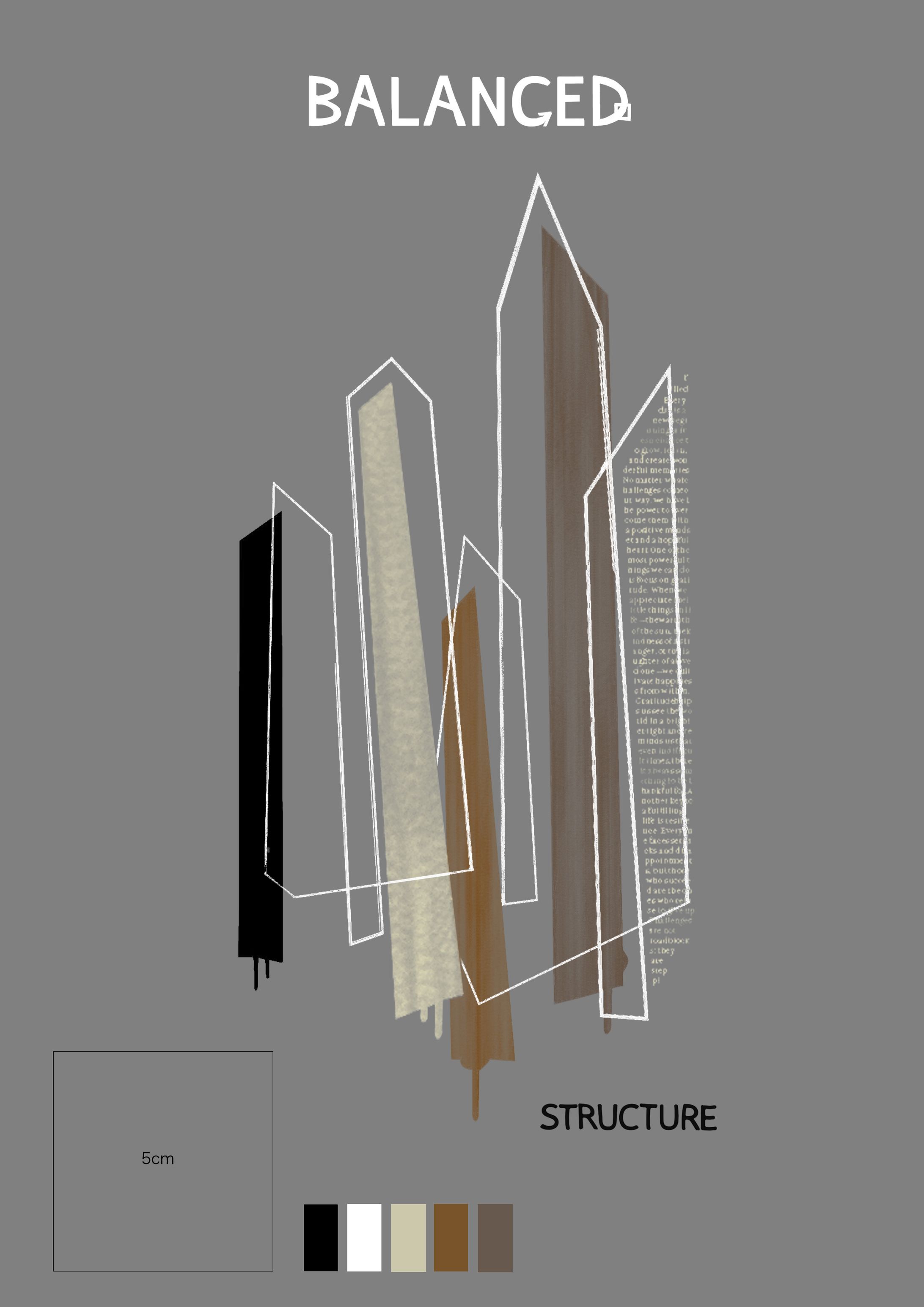 ブラウン幾何柄STRUCTURE-1
