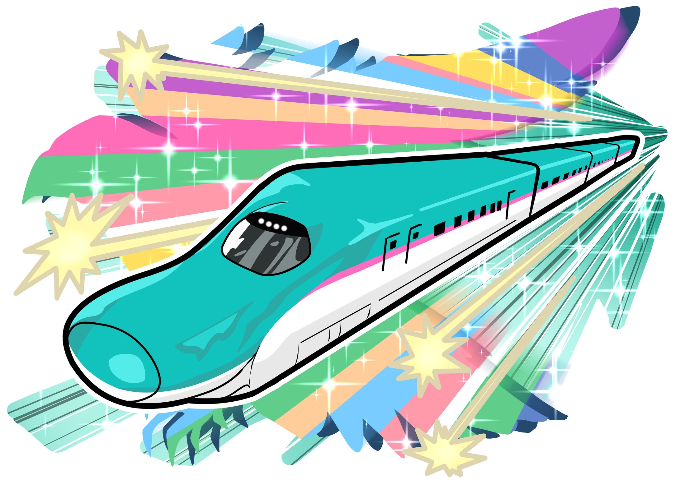 E系はやぶさイラスト-1