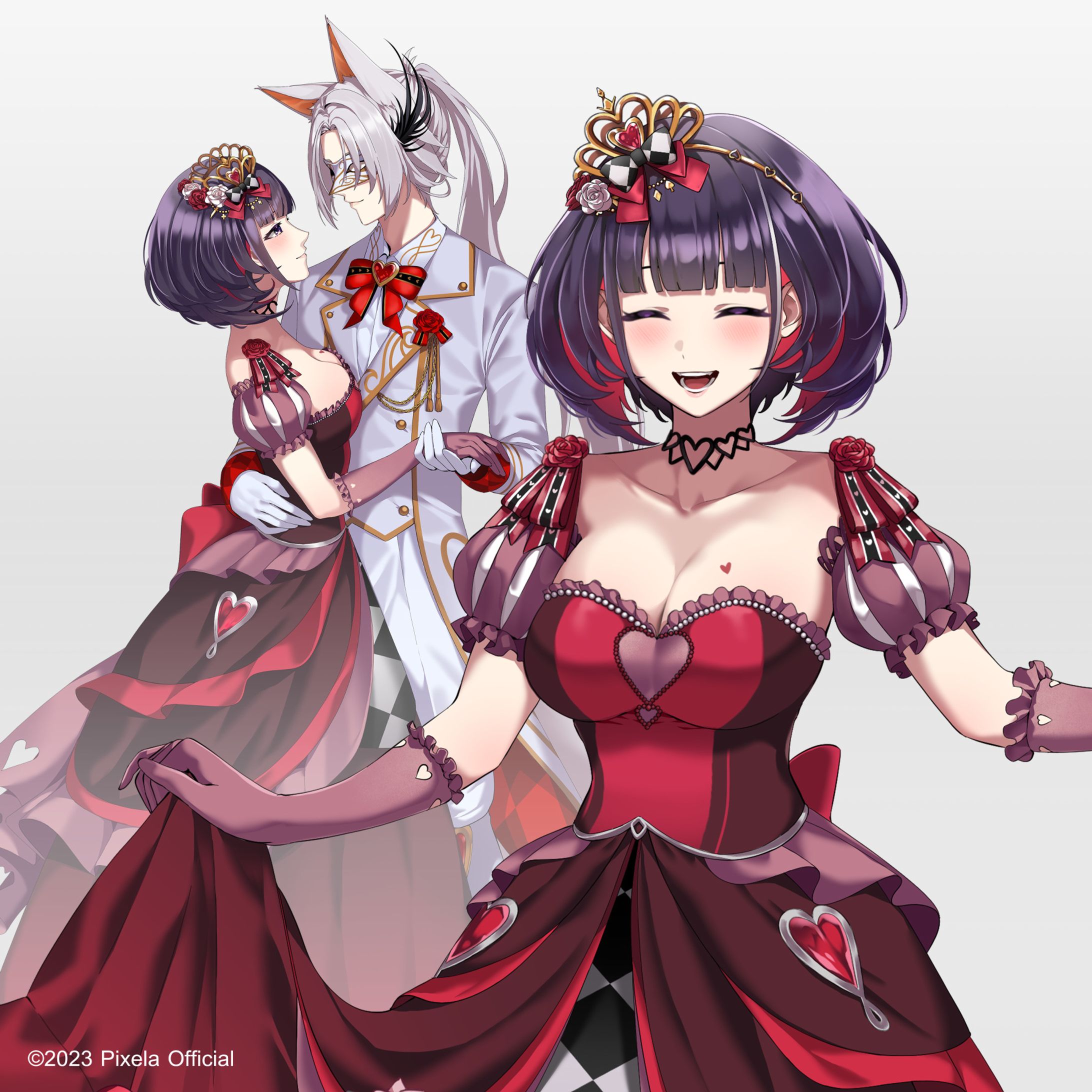 Commission illustration 蜜月アン・ドゥ・トロワ (Honeymoon Un Deux Trois) / Covered by Roselia de Magentia-1