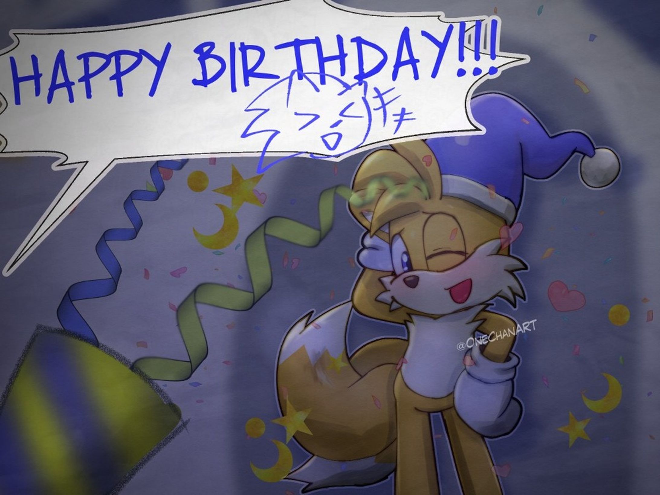 always he's fast.
Happy Birthday Tails!!
10月16日はテイルスの誕生30周年でした！おめでとう💛🦊🎉💛
.
.
.
 #tailsthefox #tails #sonicthehedgehog #sonic #tails30th #tails30thanniversary #tailsbirthday #milestailsprower #ソニック #テイルス #ソニかつ #セガ-1