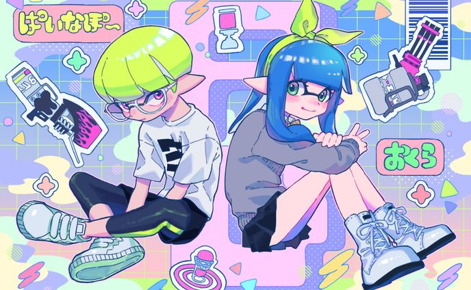 スプラ配信者　ファンアート