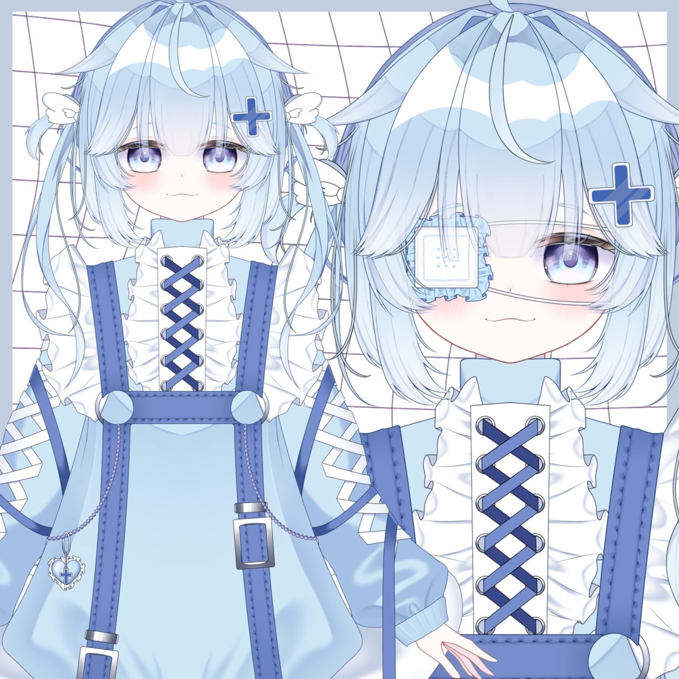魔法少女/パーツ分けイラスト-1