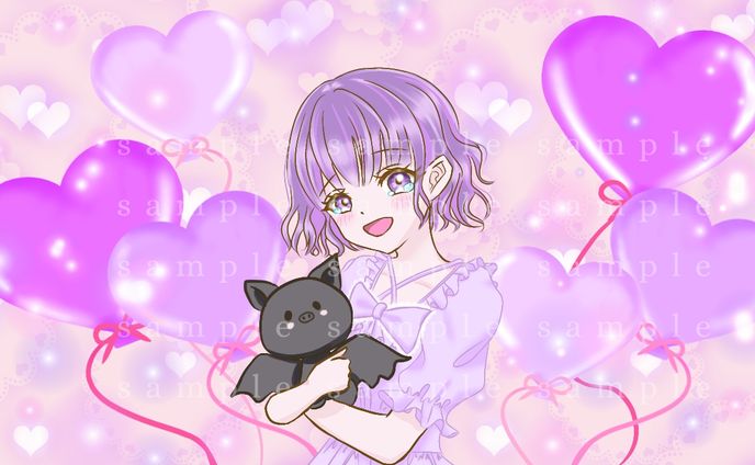 ぬいぐるみ、背景付き
