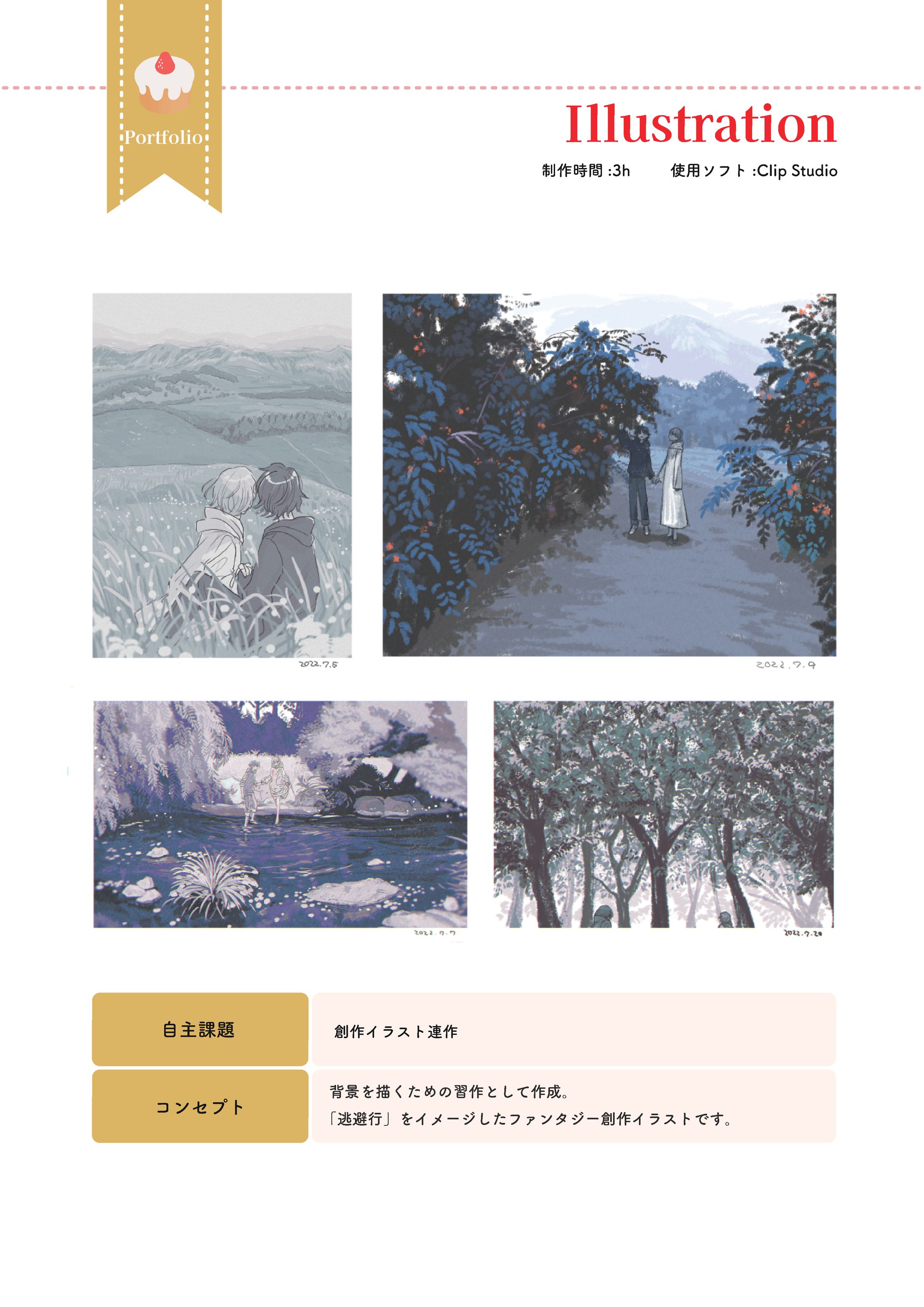 創作イラスト/背景習作-1