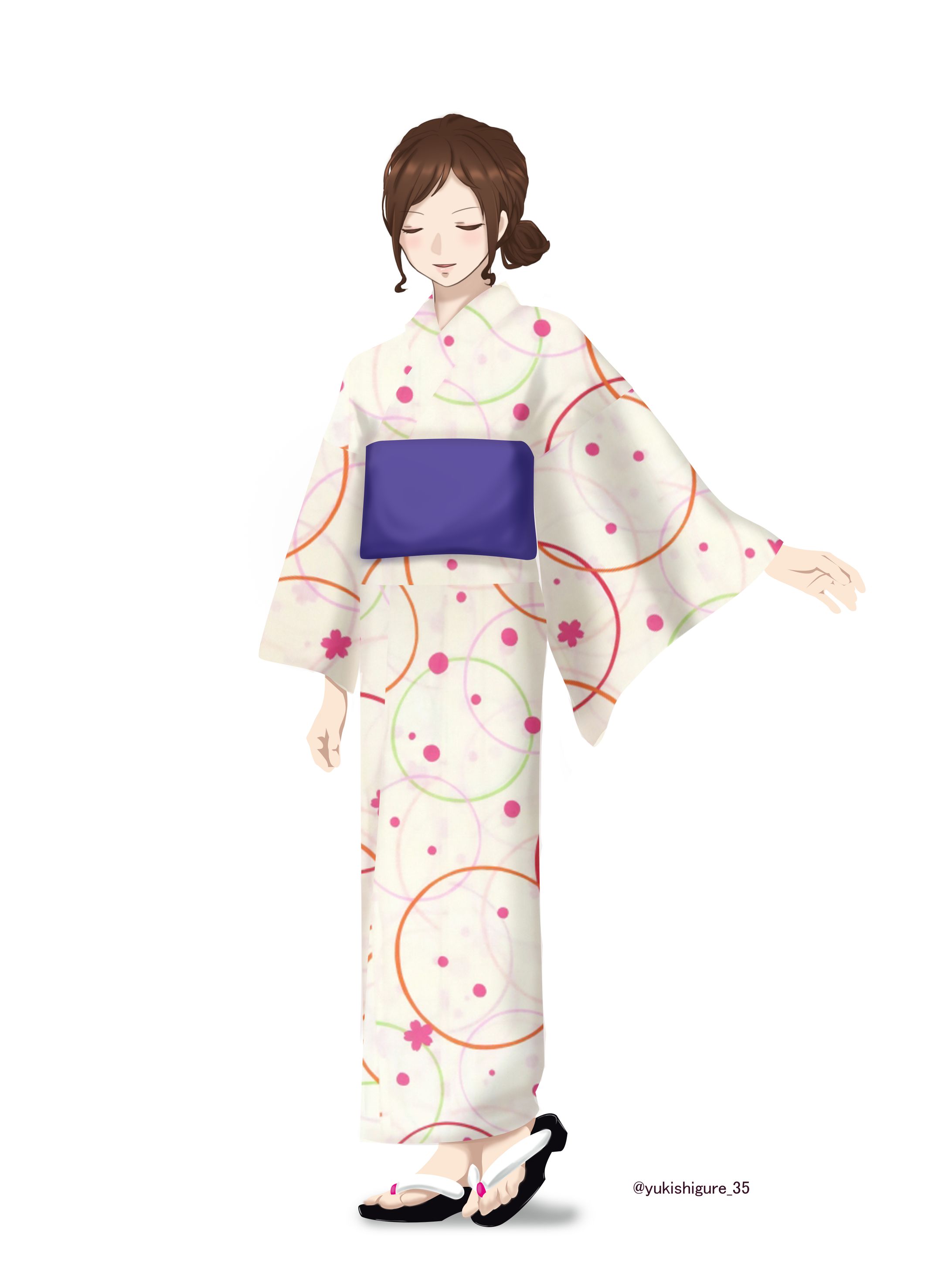 依頼：浴衣女性-1
