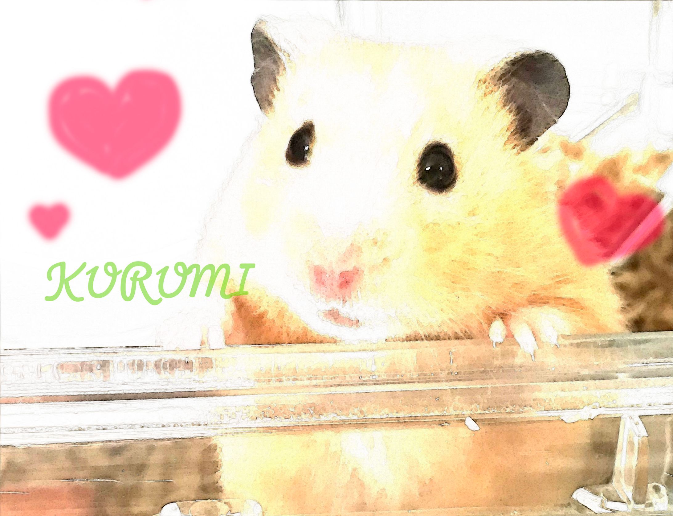 色鉛筆風ハムちゃん-1