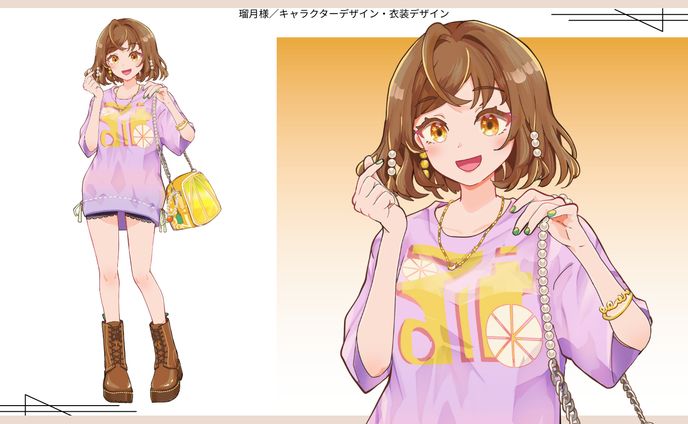 【お仕事】IRIAMライバー瑠月様　キャラクターデザイン