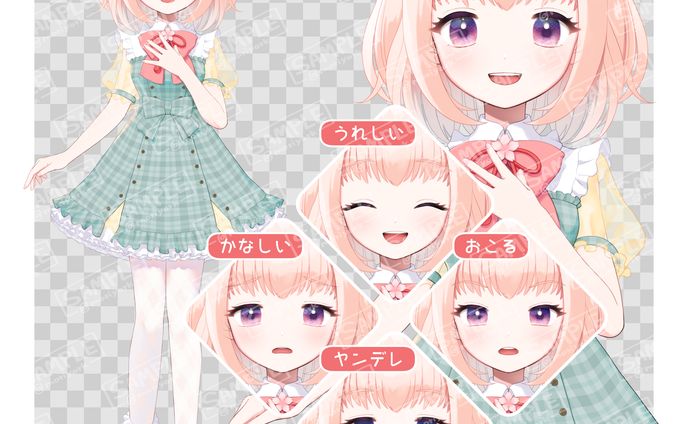 配信用のキャラクターとヘッダー