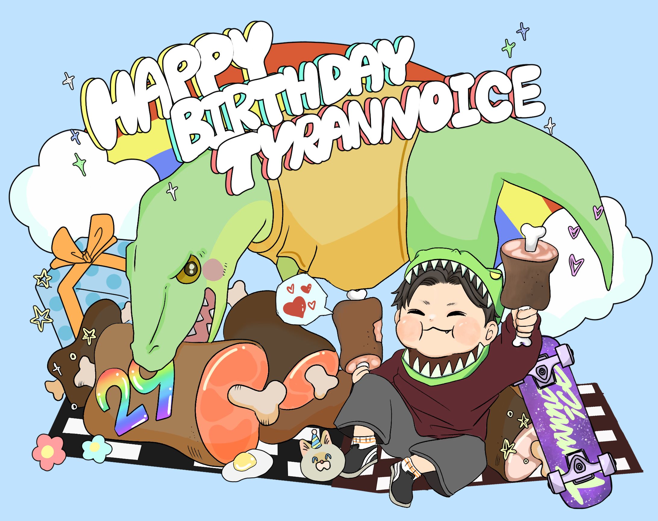 【FA】てぃらのあいす生誕イラスト-1