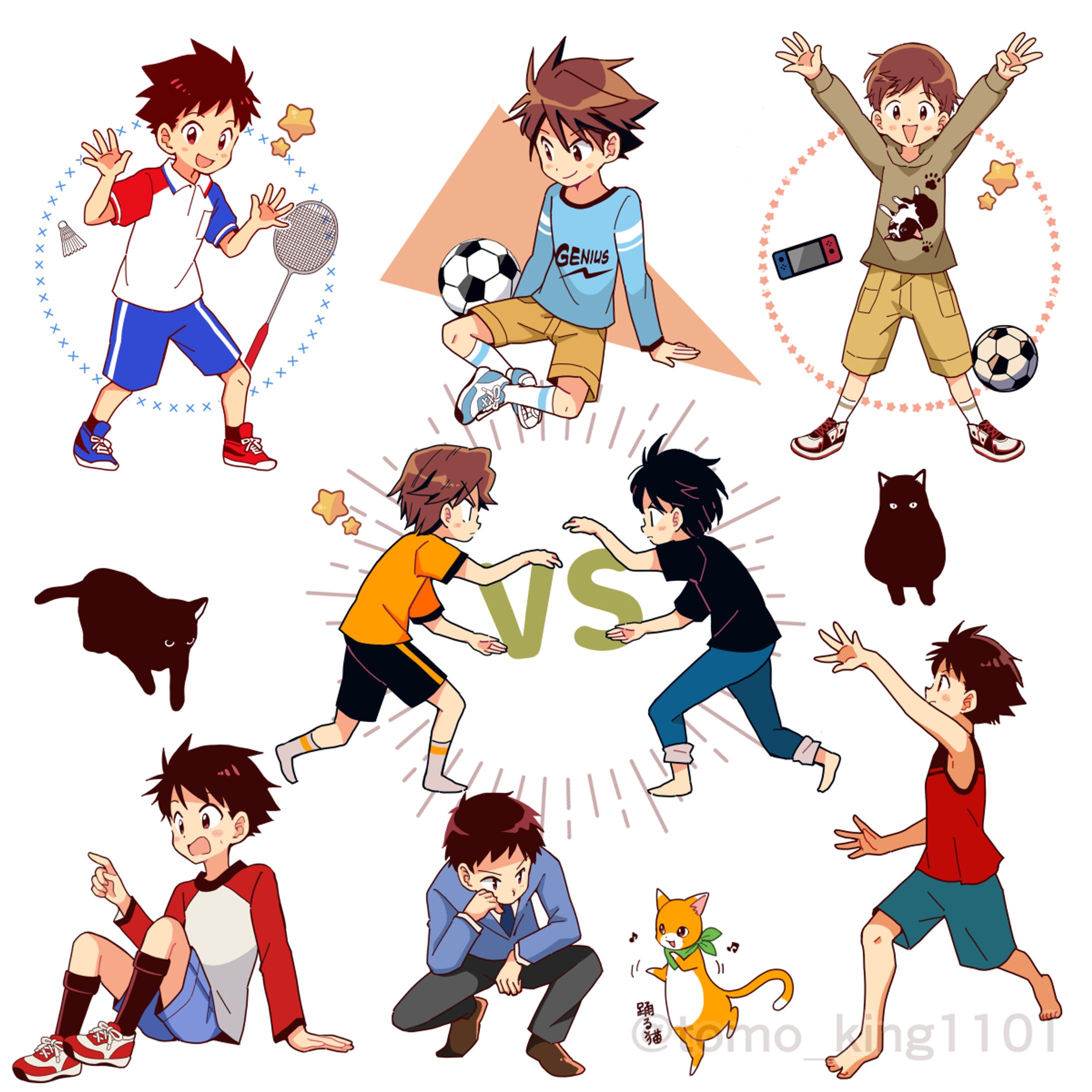 【アニメタッチ】男の子イラストサンプル-1