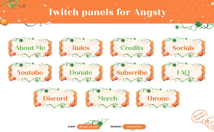 Angsty Pumpkin Twitch Panels