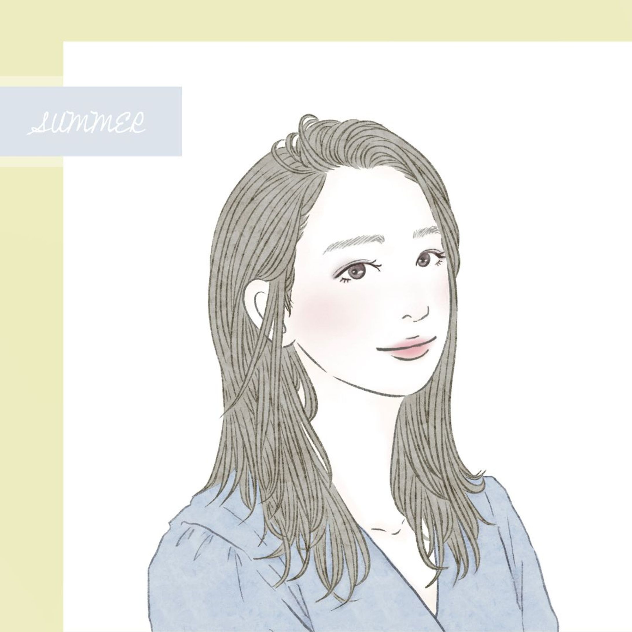 ルミネ有楽町様「オンラインパーソナルカラー診断」イラスト制作-1