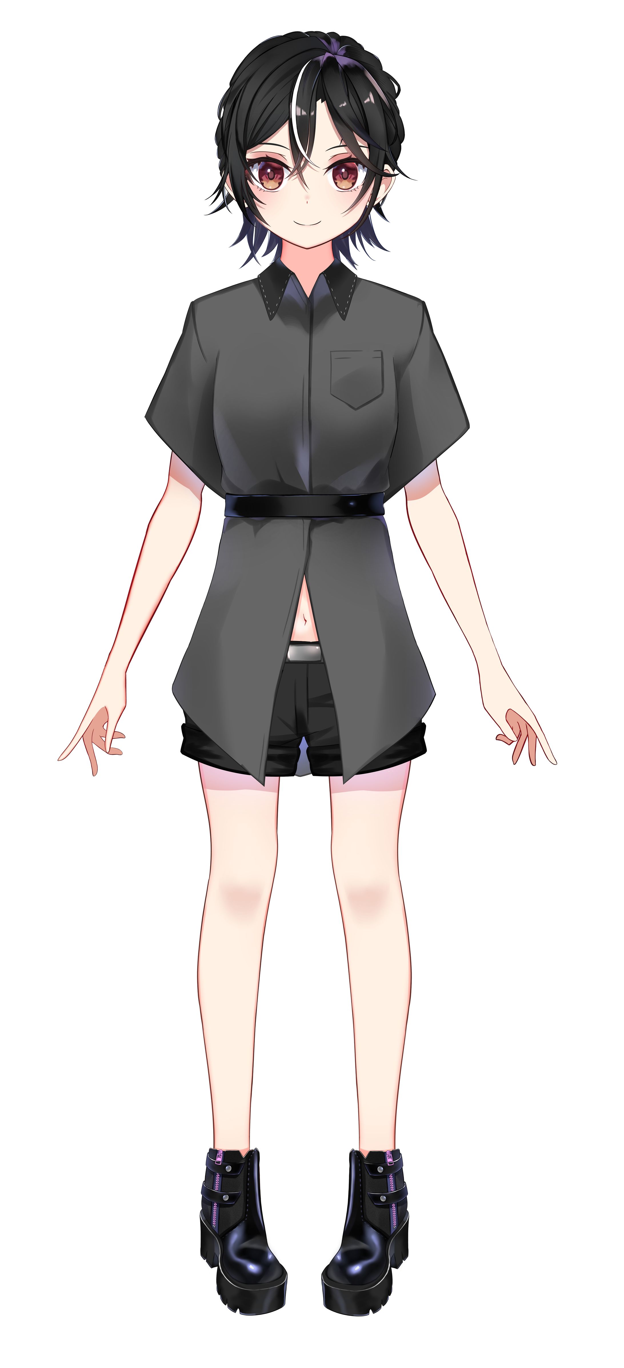 モデリング　練習用　立ち絵 パーツ分け-1