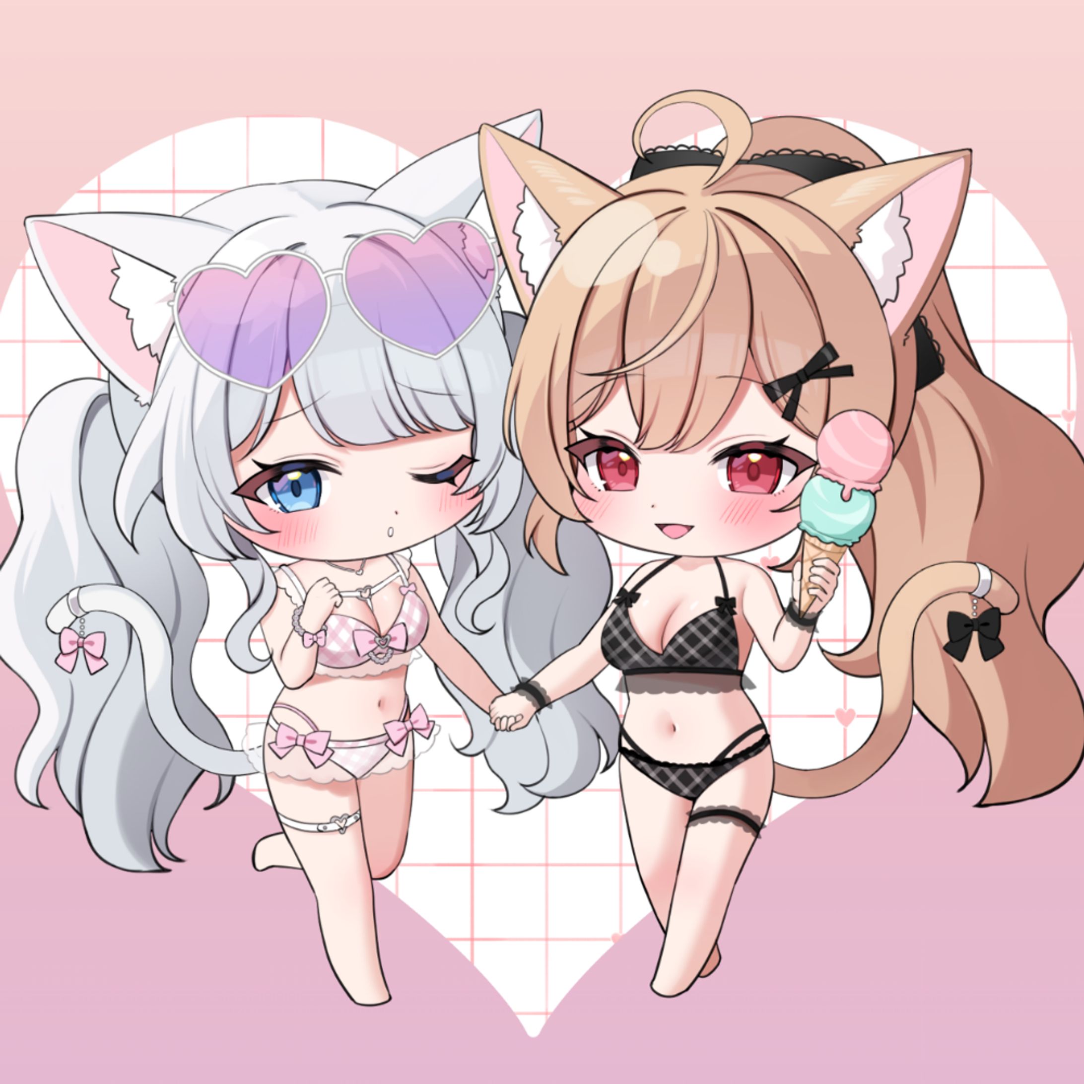 オリジナル　モカミルクミニキャライラスト-1