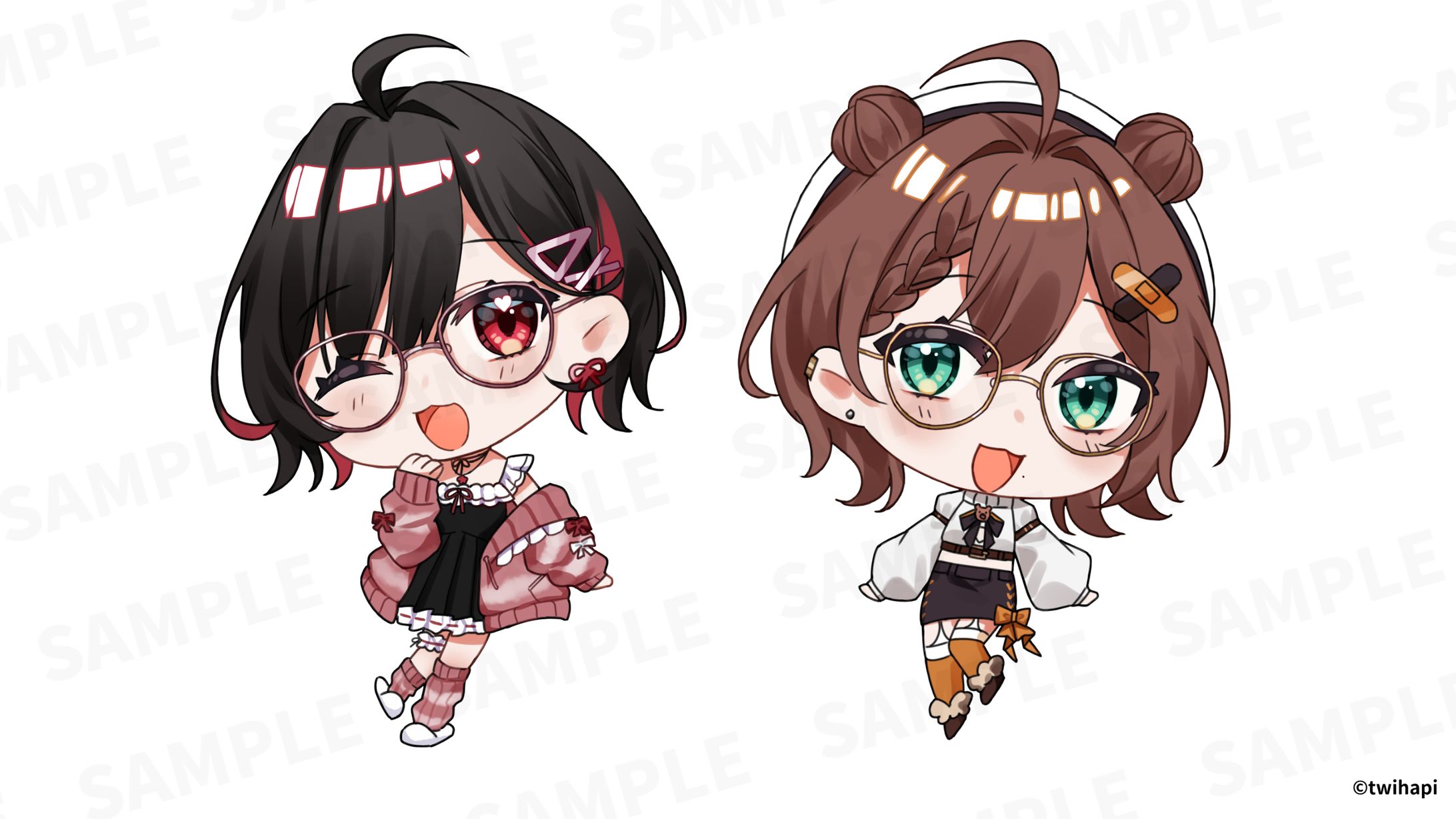 ツイハピ　ミニキャライラスト-1