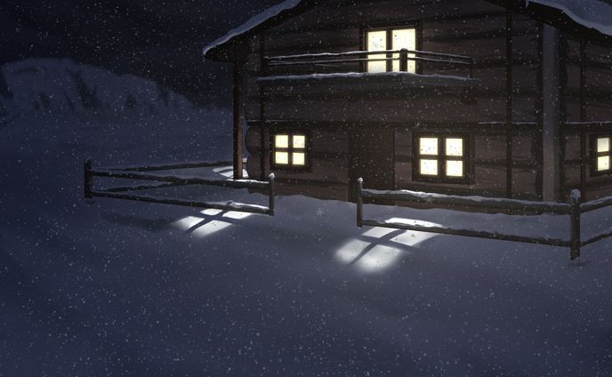 冬の小屋