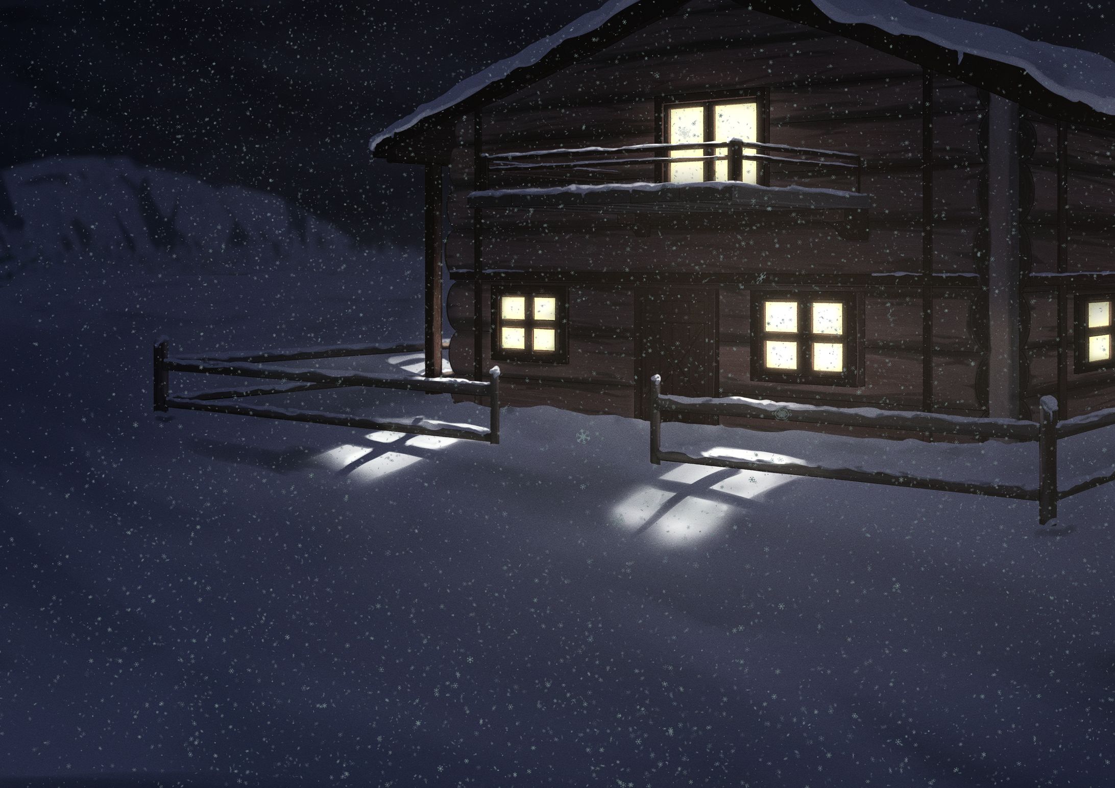 冬の小屋-1