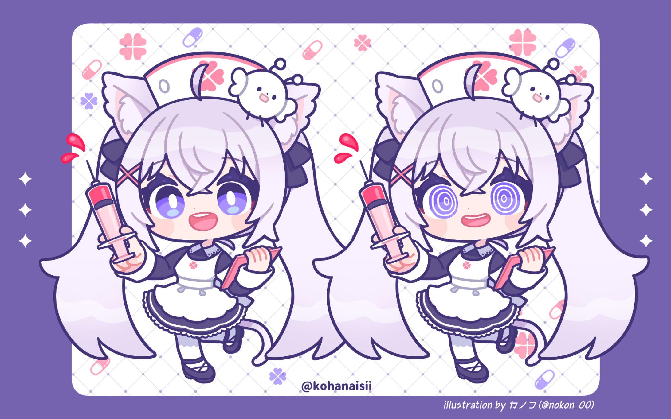 【works】小花衣しぃ様ミニキャライラスト-1