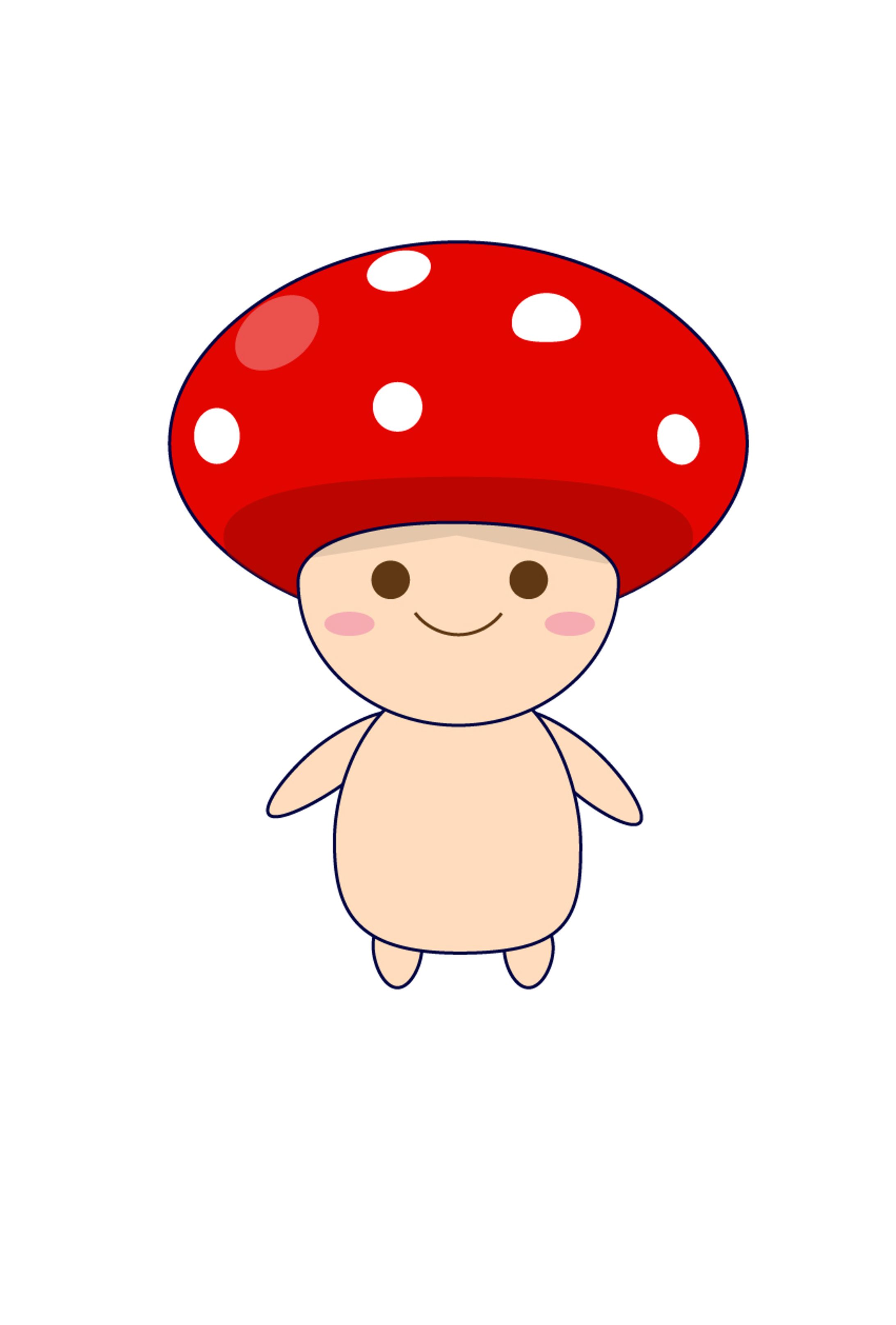 きのこモチーフのデフォルメキャラクター-1