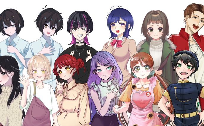 描いていただいたTRPG立ち絵イラスト