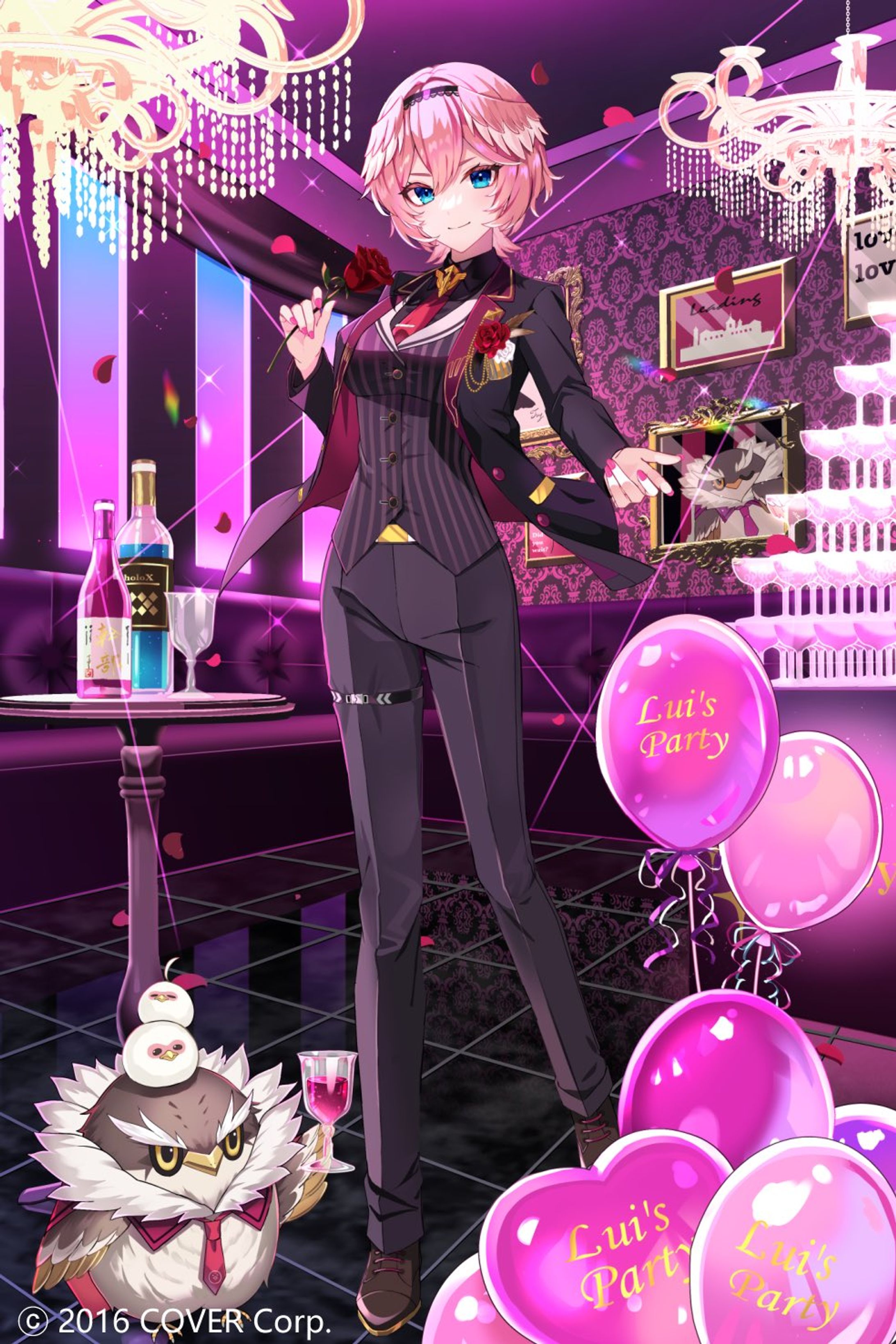 鷹嶺ルイ様「Lui’s Party アクリルジオラマスタンド」グッズイラスト-1
