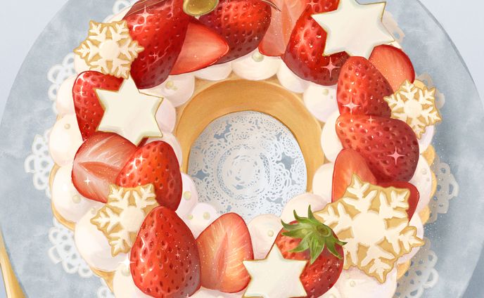 クリスマスリースケーキ