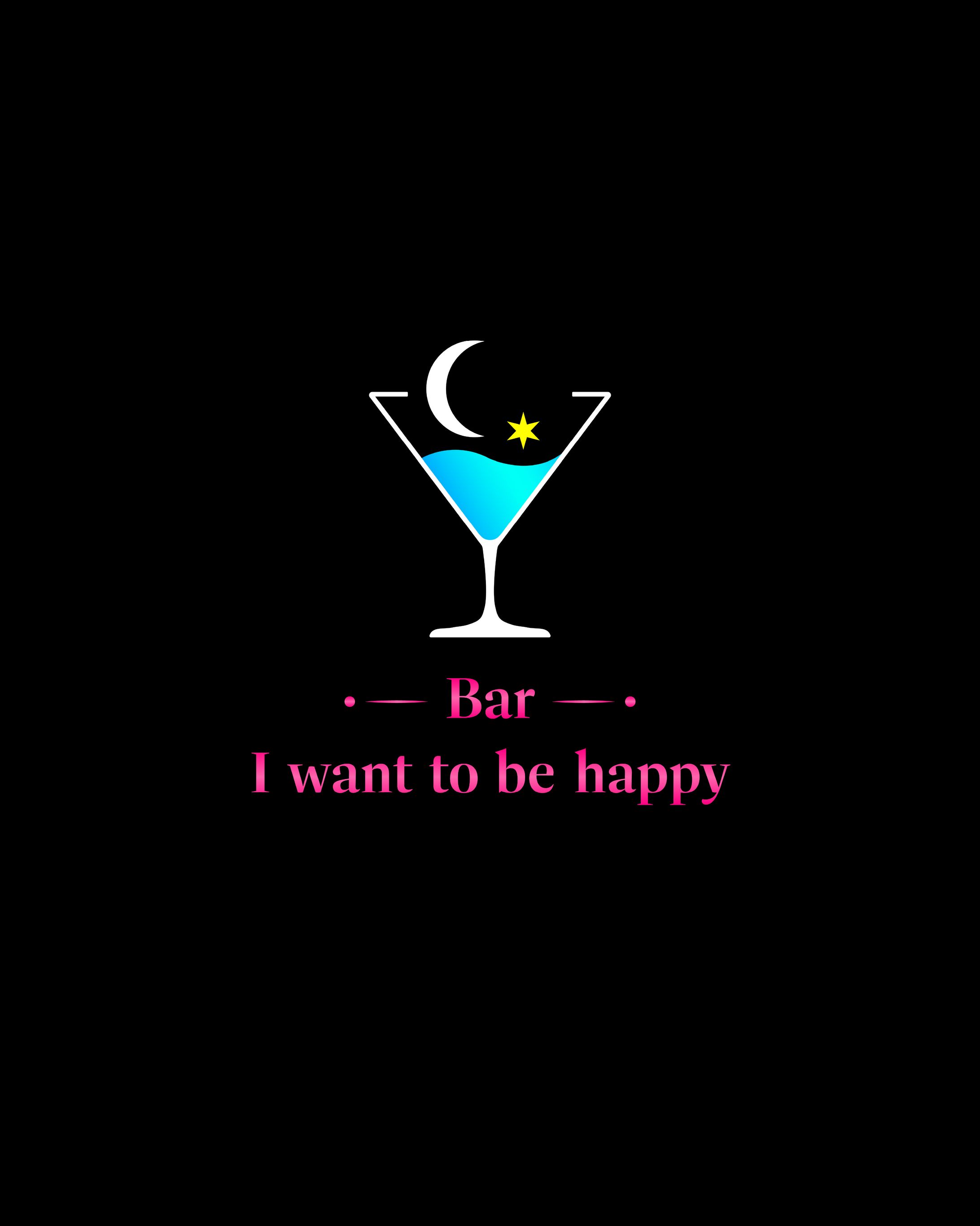 【ロゴデザイン / Bar I want to be happy様】-1
