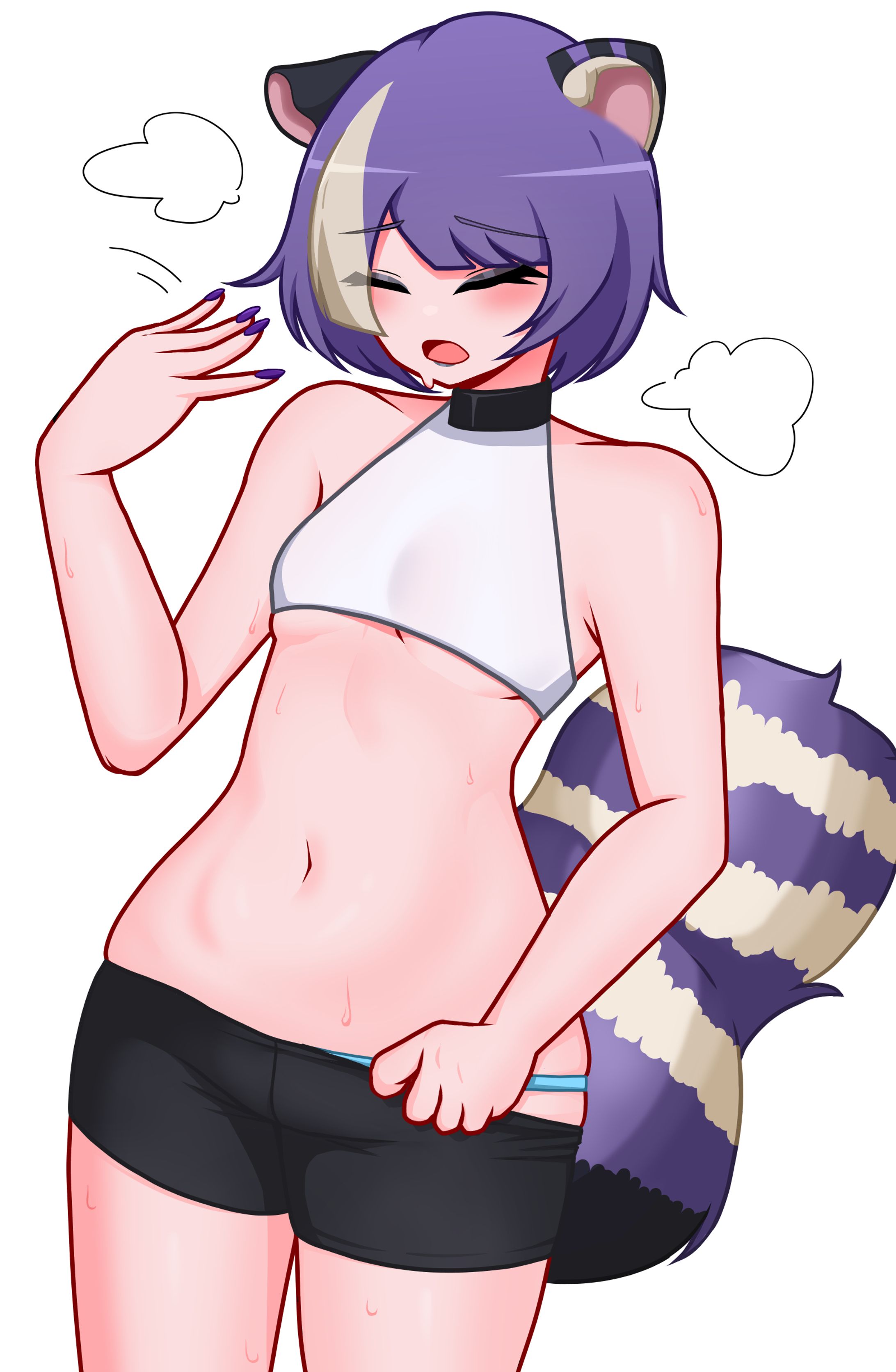Sweaty Raccoon Girl-1