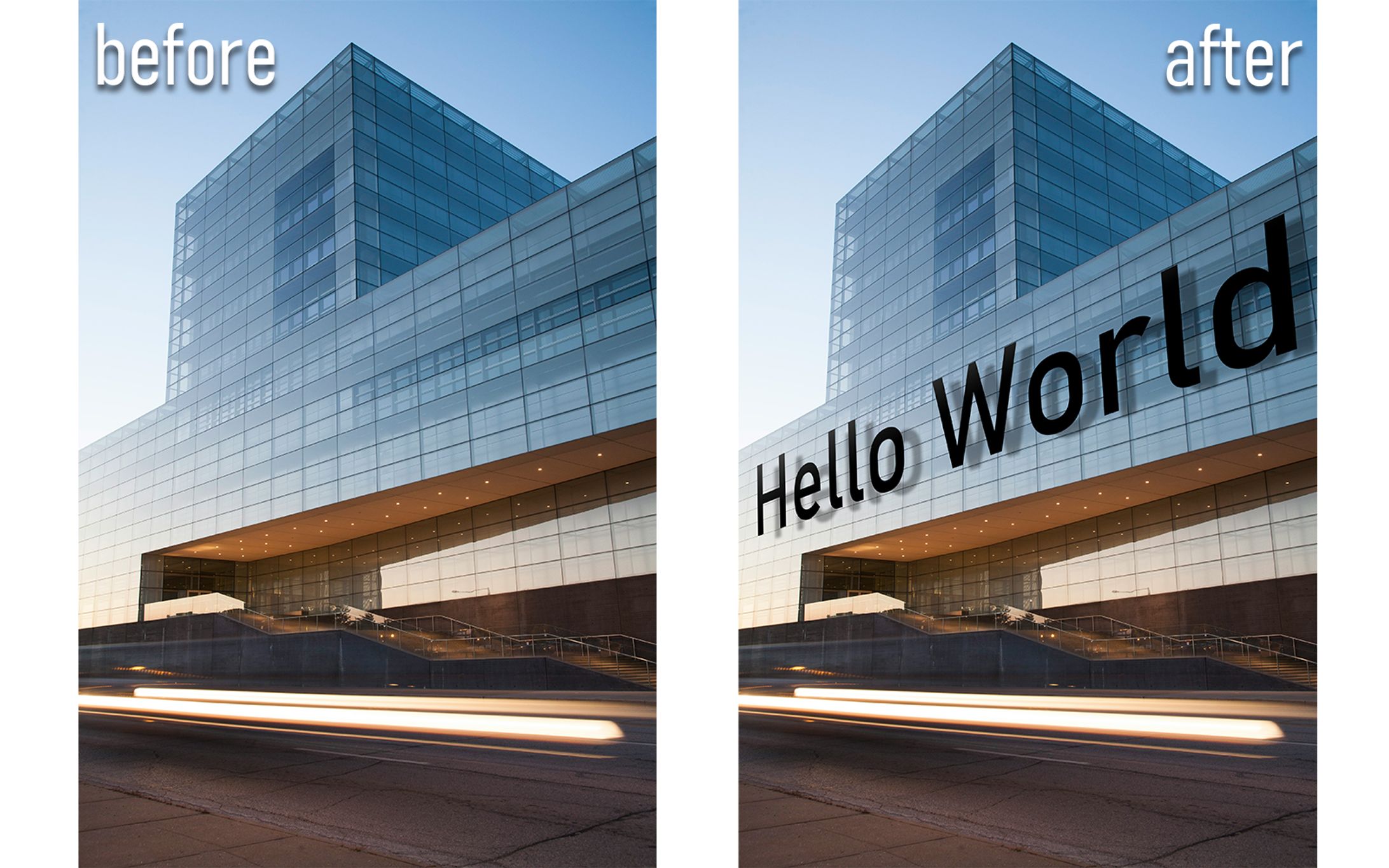 建物への文字合成-1