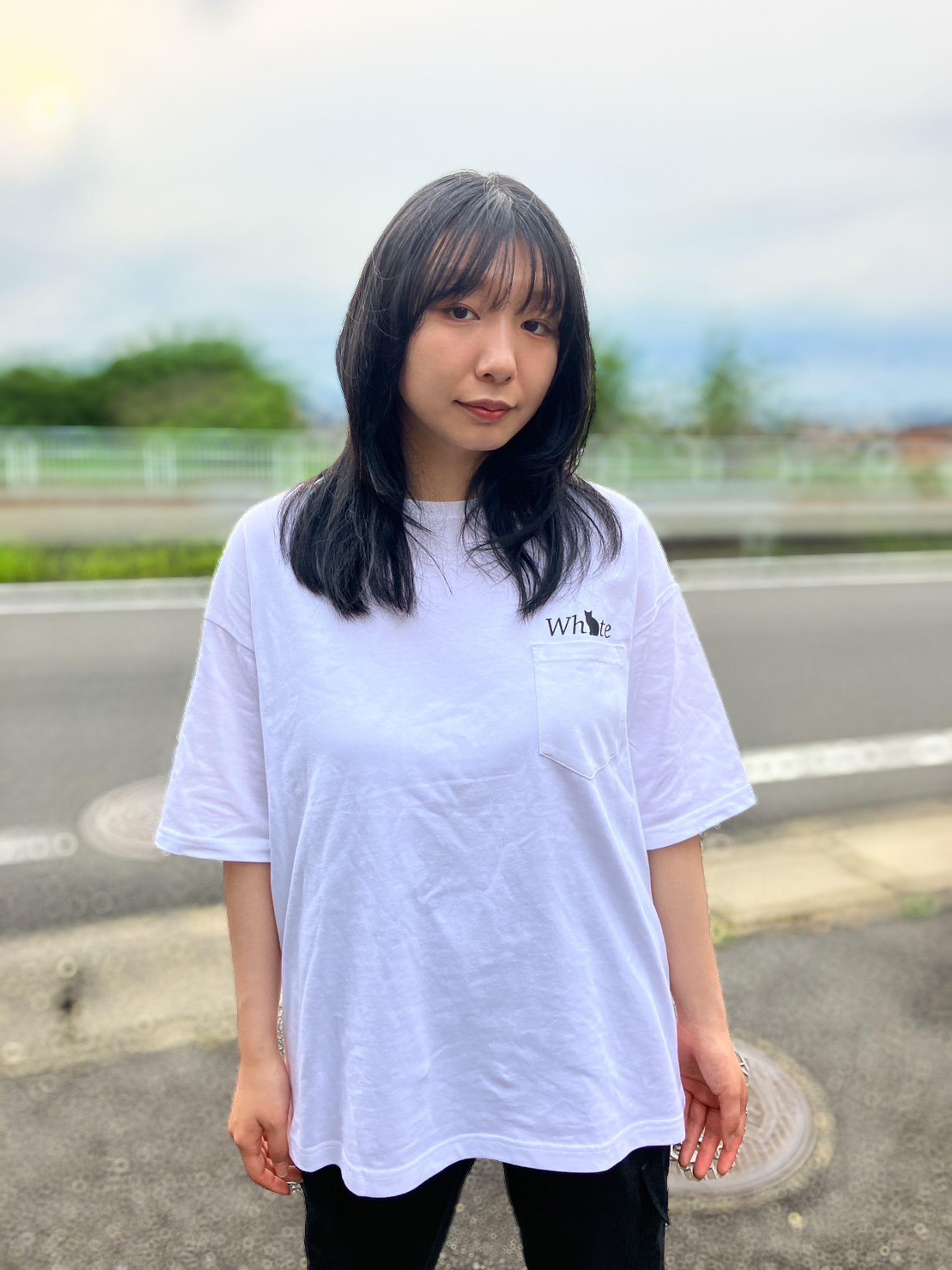 White Cat Tシャツ-1
