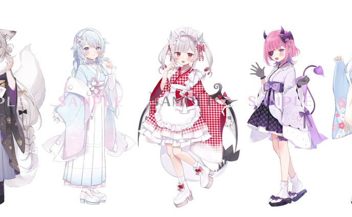 めろふぃにてぃ様　配信＆グッズ用立ち絵