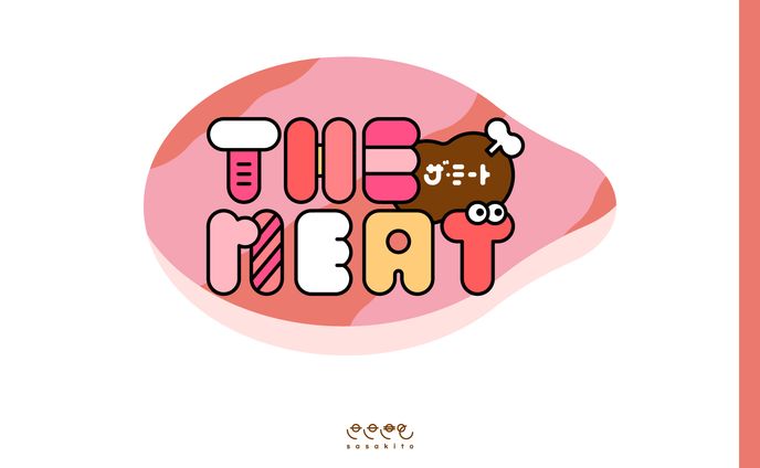 【ステッカー】肉フェス　ガチャガチャ用ステッカー