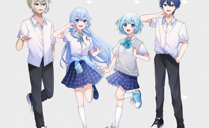 ConteBleu様　「青と夏」歌ってみた様イラスト