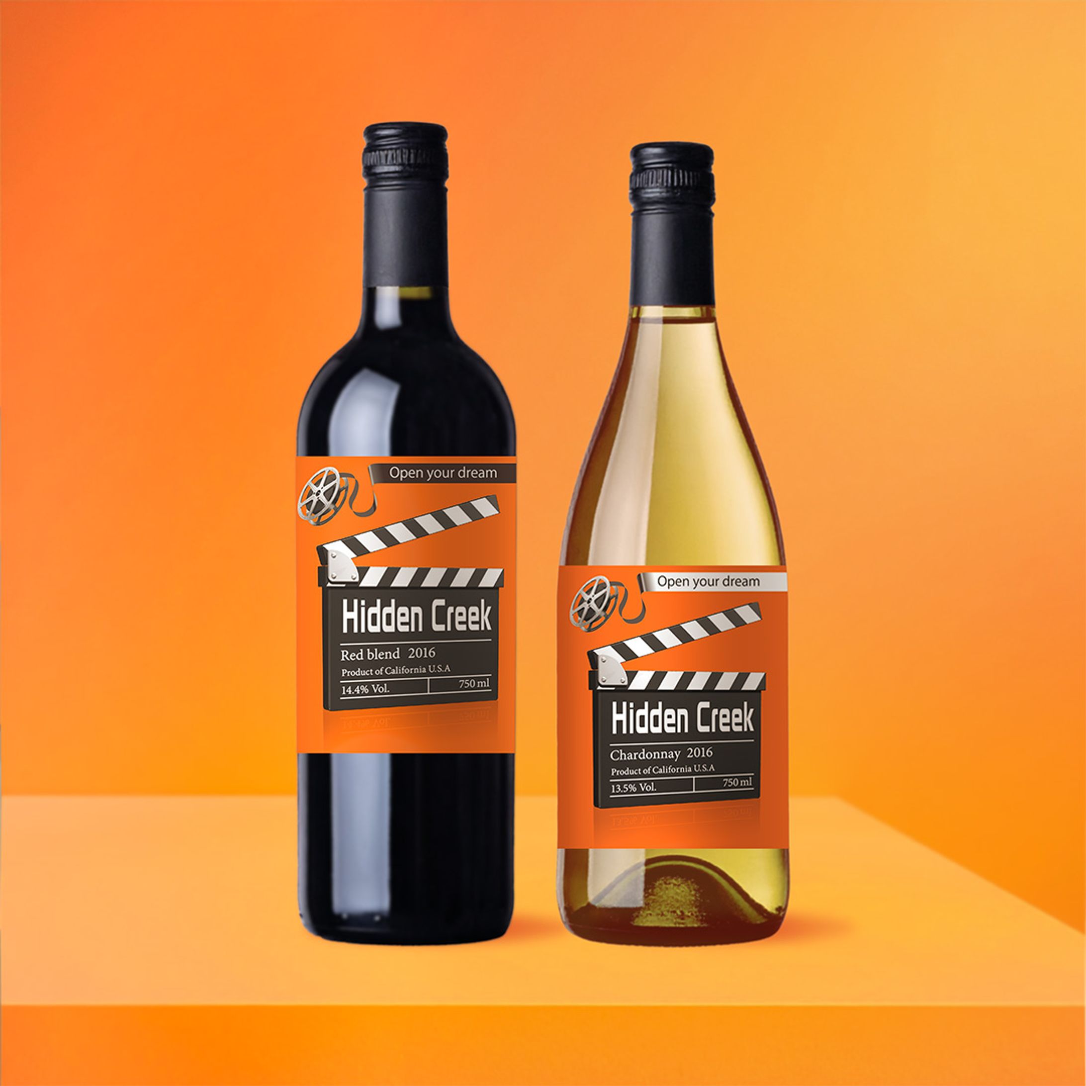 ヒドゥンクリーク　ワインラベルデザイン-1