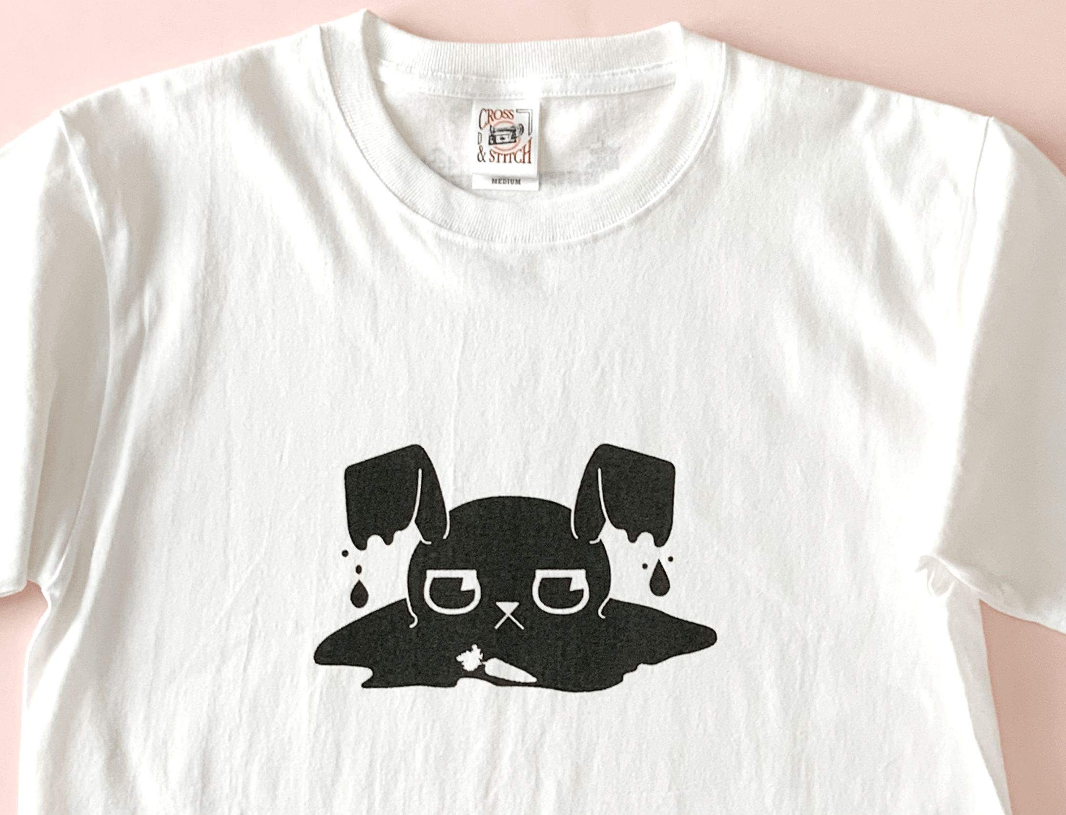 「スラビット」オリジナルTシャツ シルクスクリーン1色刷り-1