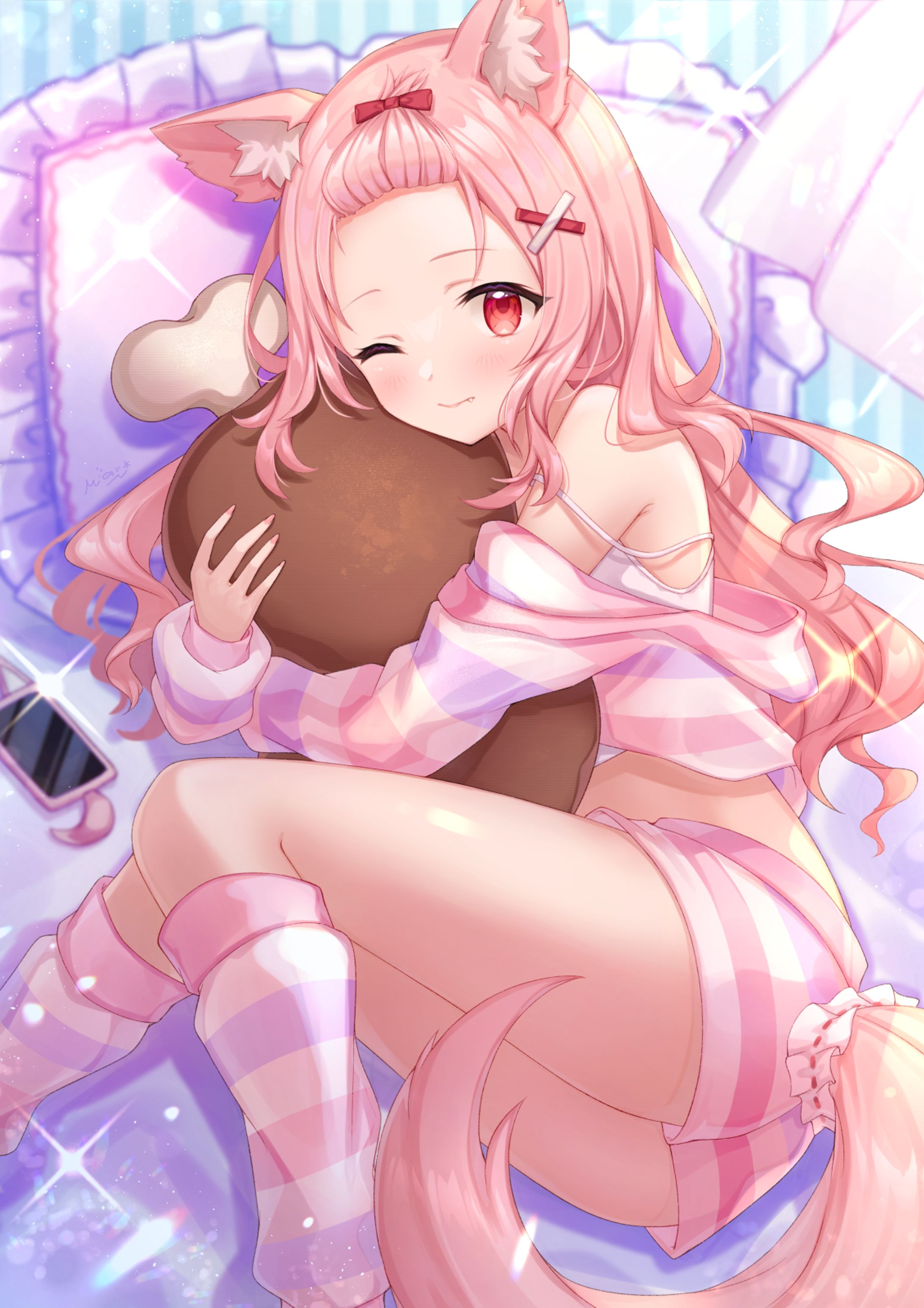 小狼ウル様 活動半年記念イラスト-1