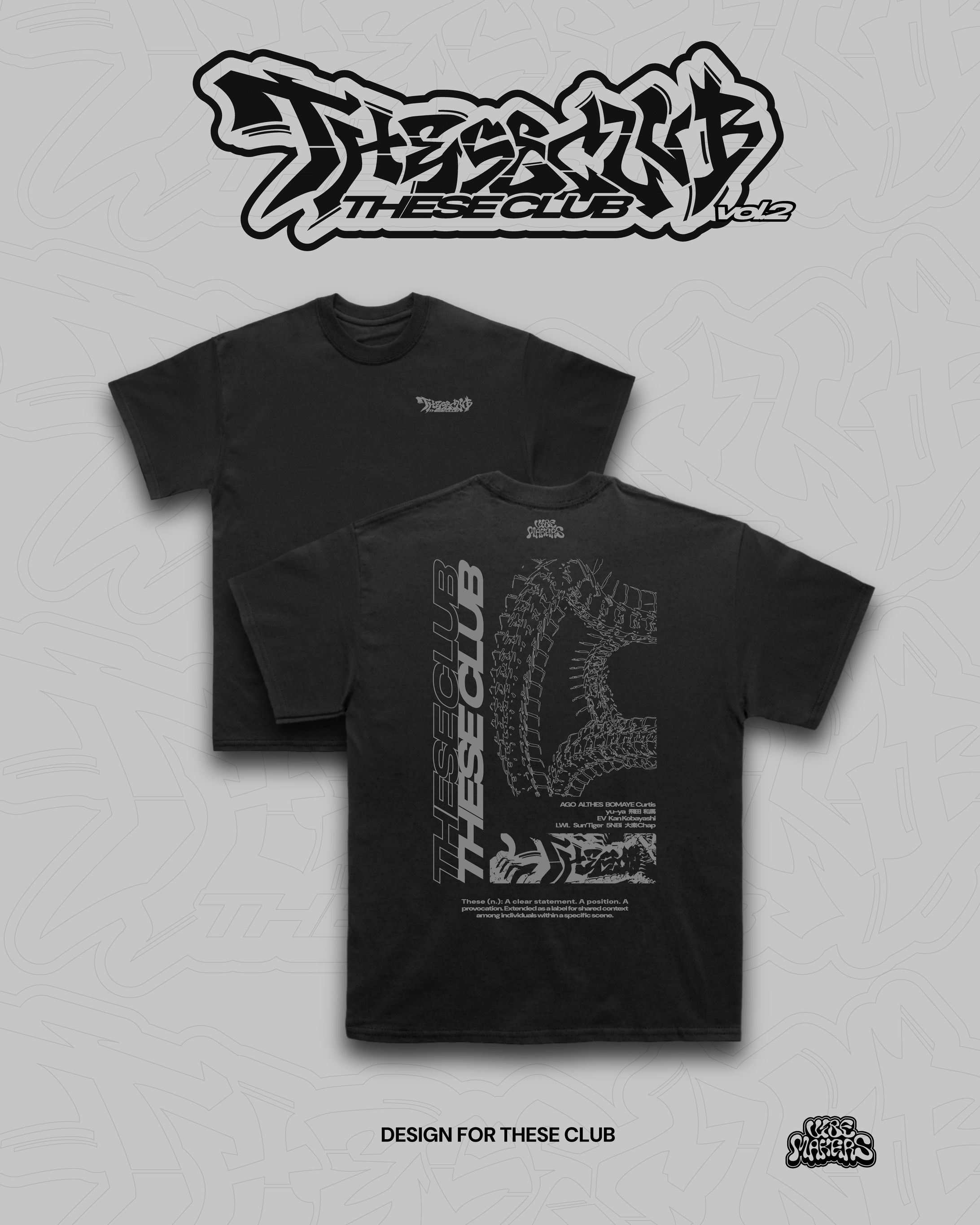 Tシャツデザイン "THESE CLUB vol.2"-1